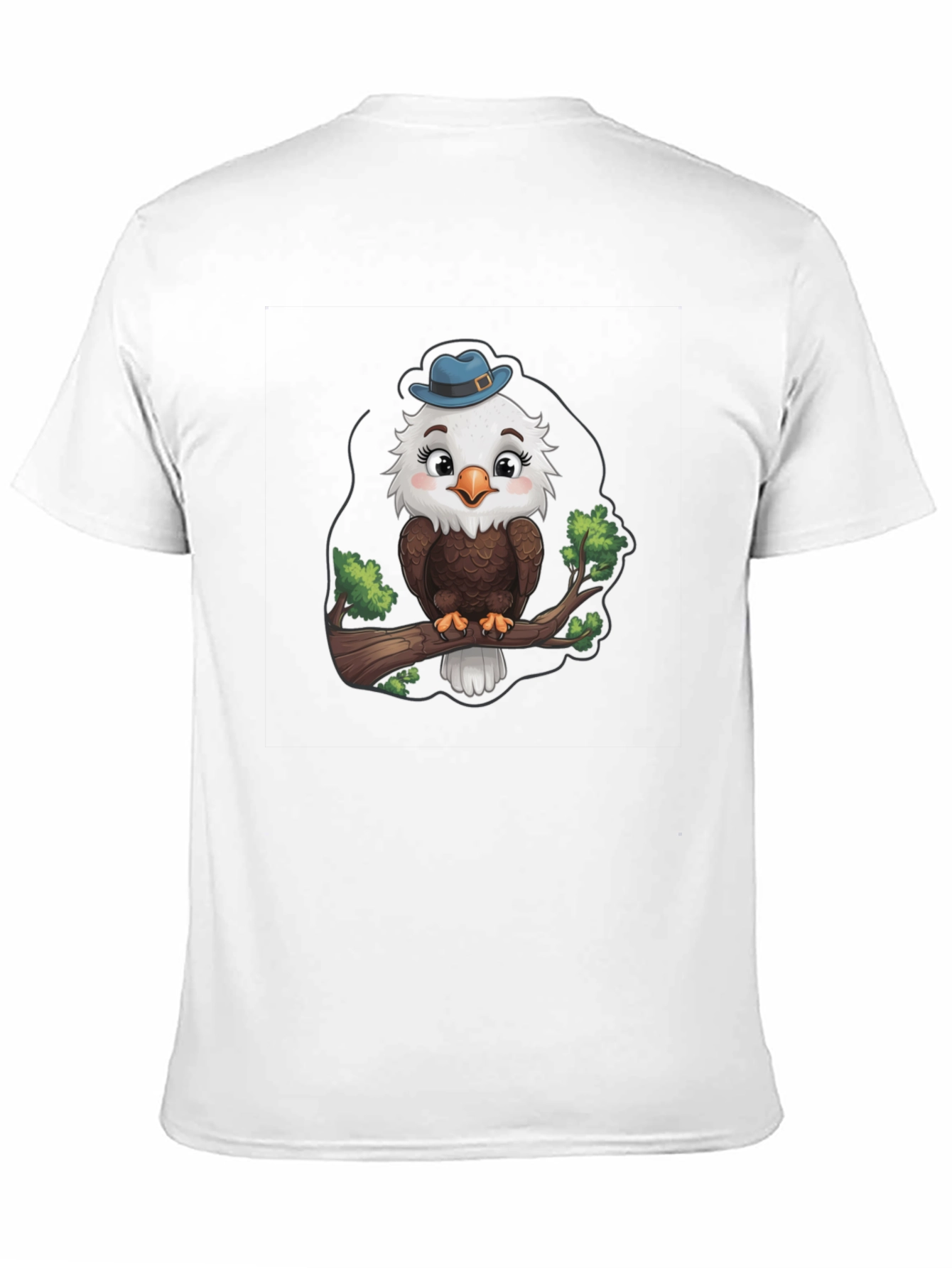 Cartoon Eagle Graphic Print Mens T-Shirt