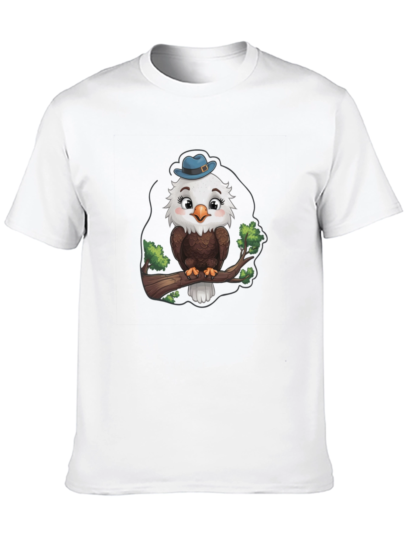 Cartoon Eagle Graphic Print Mens T-Shirt