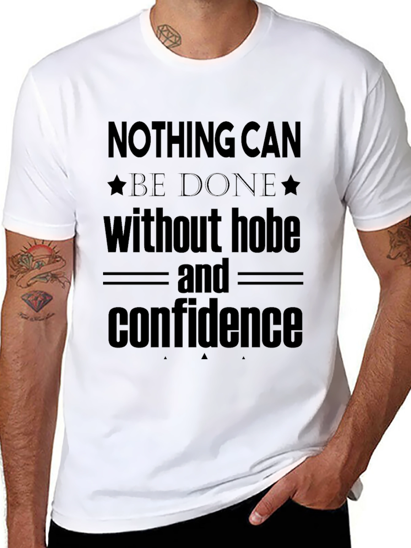 Hope & Confidence Graphic Tee - Positive Message Shirt