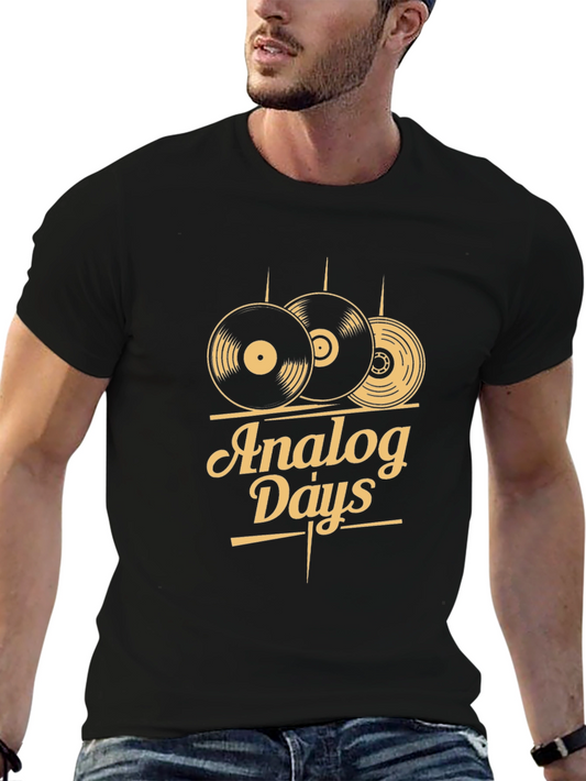 Analog Days Graphic T-Shirt - Vintage Record Design