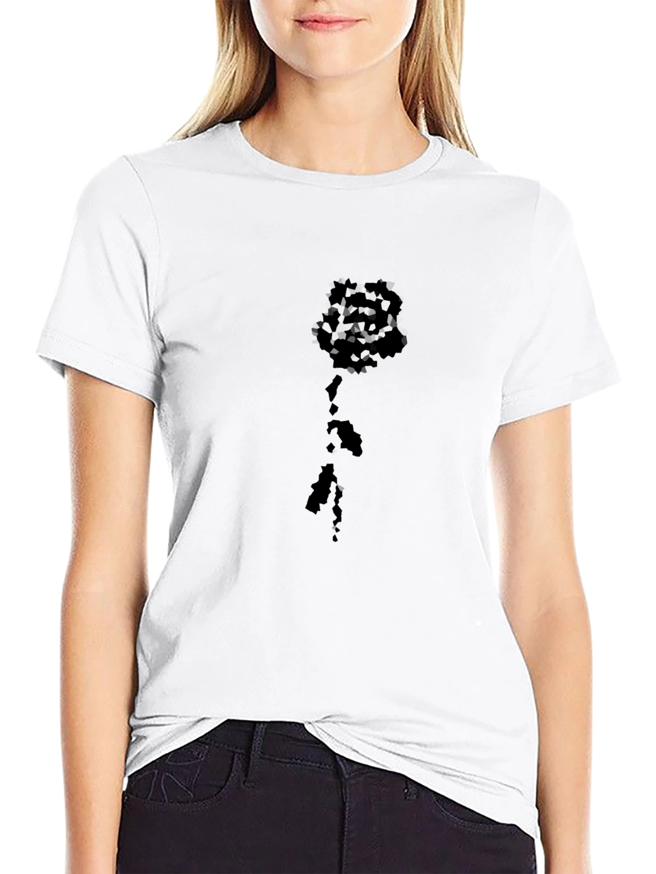 Black Rose Graphic Tee - Stylish & Comfortable