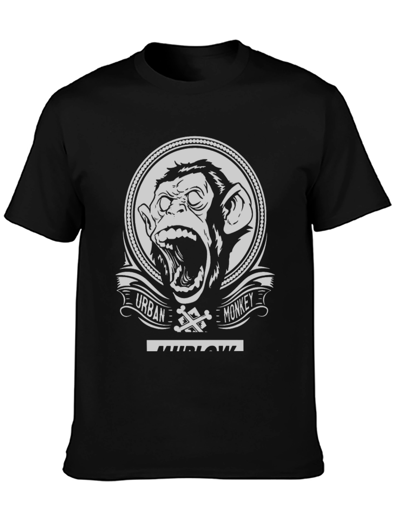 Urban Monkey Graphic T-Shirt - Black
