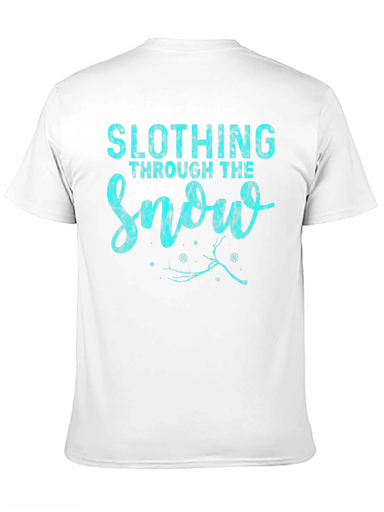 Slothing Through the Snow Mens Graphic T-Shirt