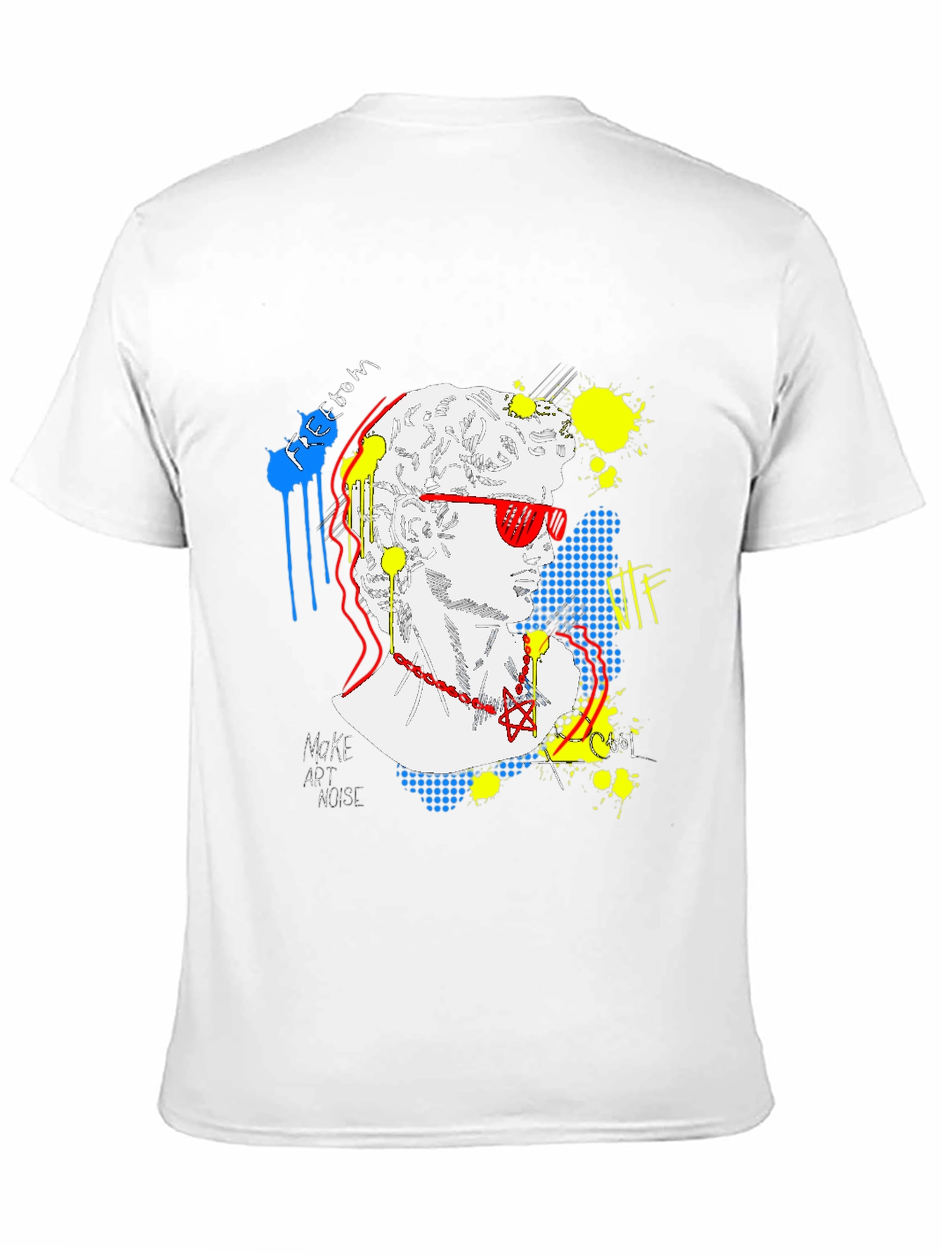 Pop Art David Graphic Tee - Unisex Black T-Shirt