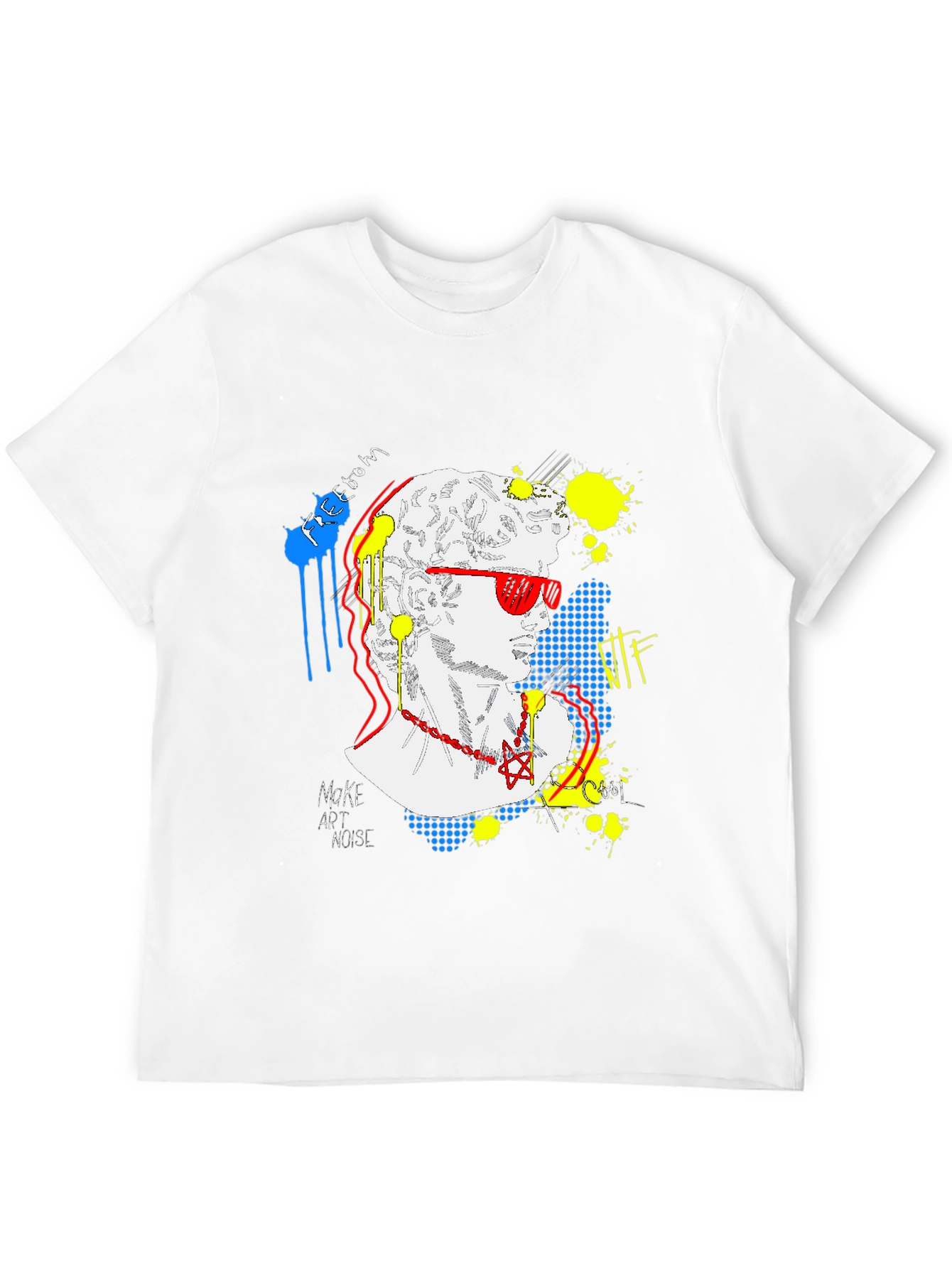 Pop Art David Graphic Tee - Unisex Black T-Shirt