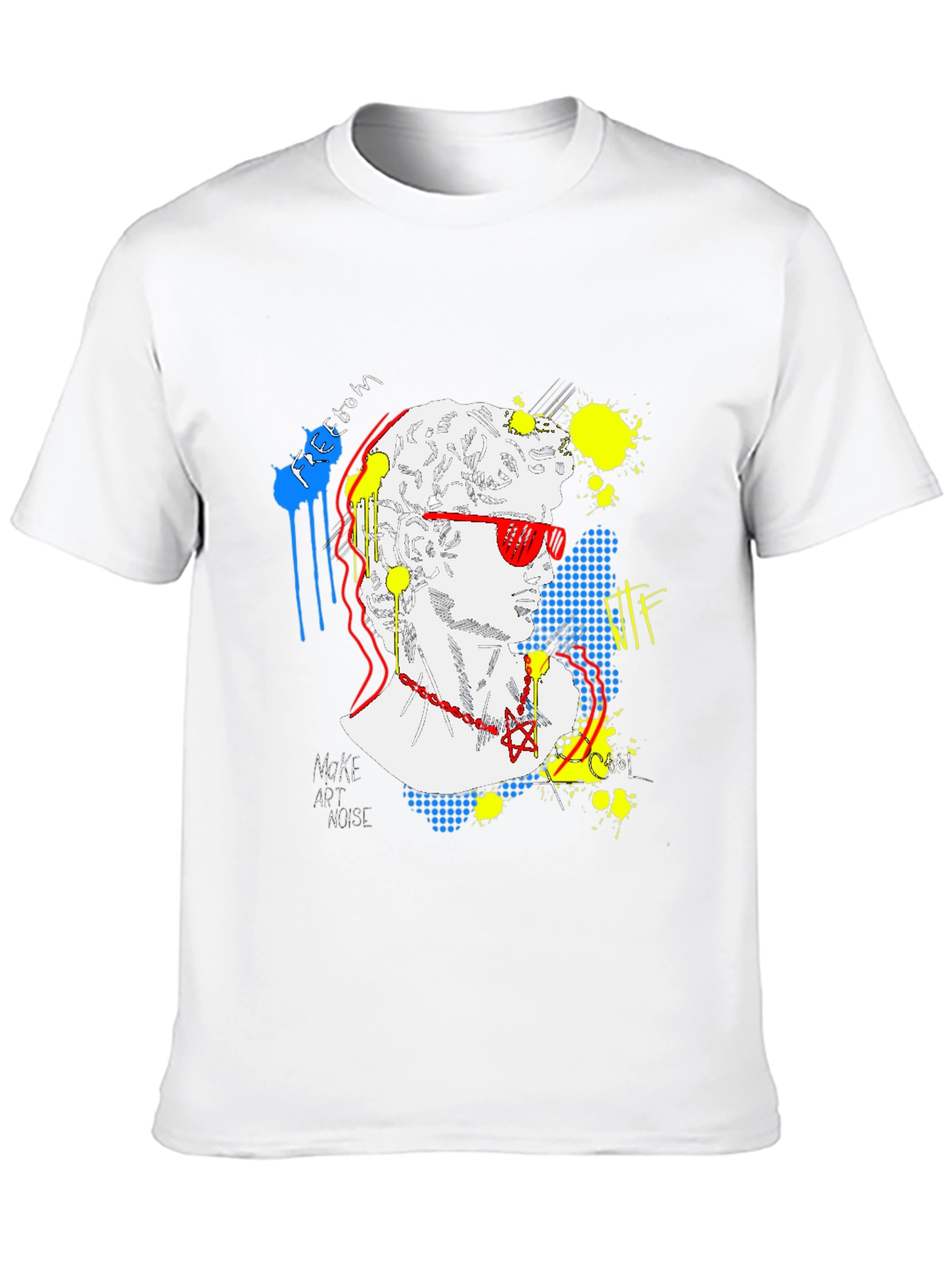 Pop Art David Graphic Tee - Unisex Black T-Shirt