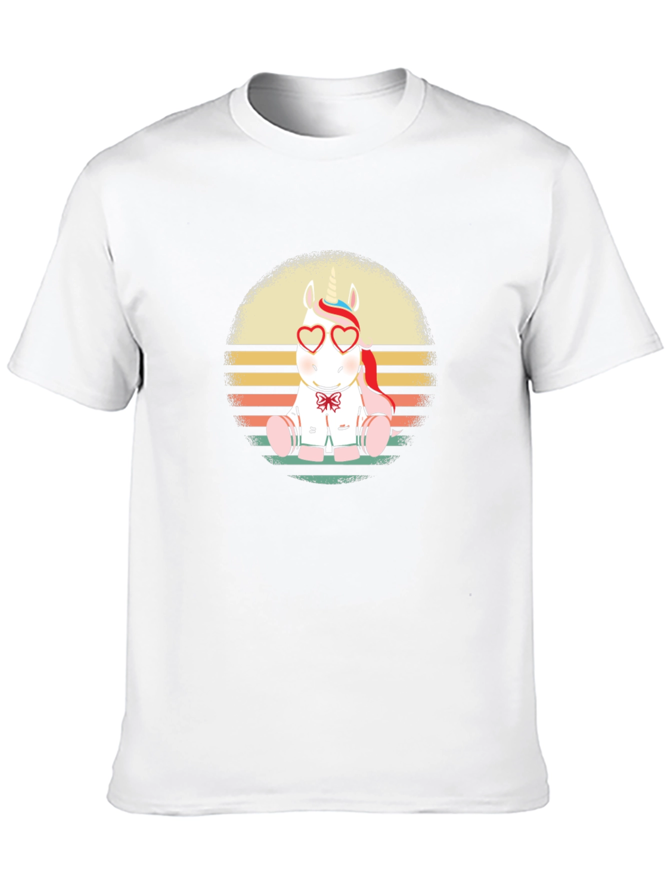 Retro Unicorn Heart Sunglasses T-Shirt