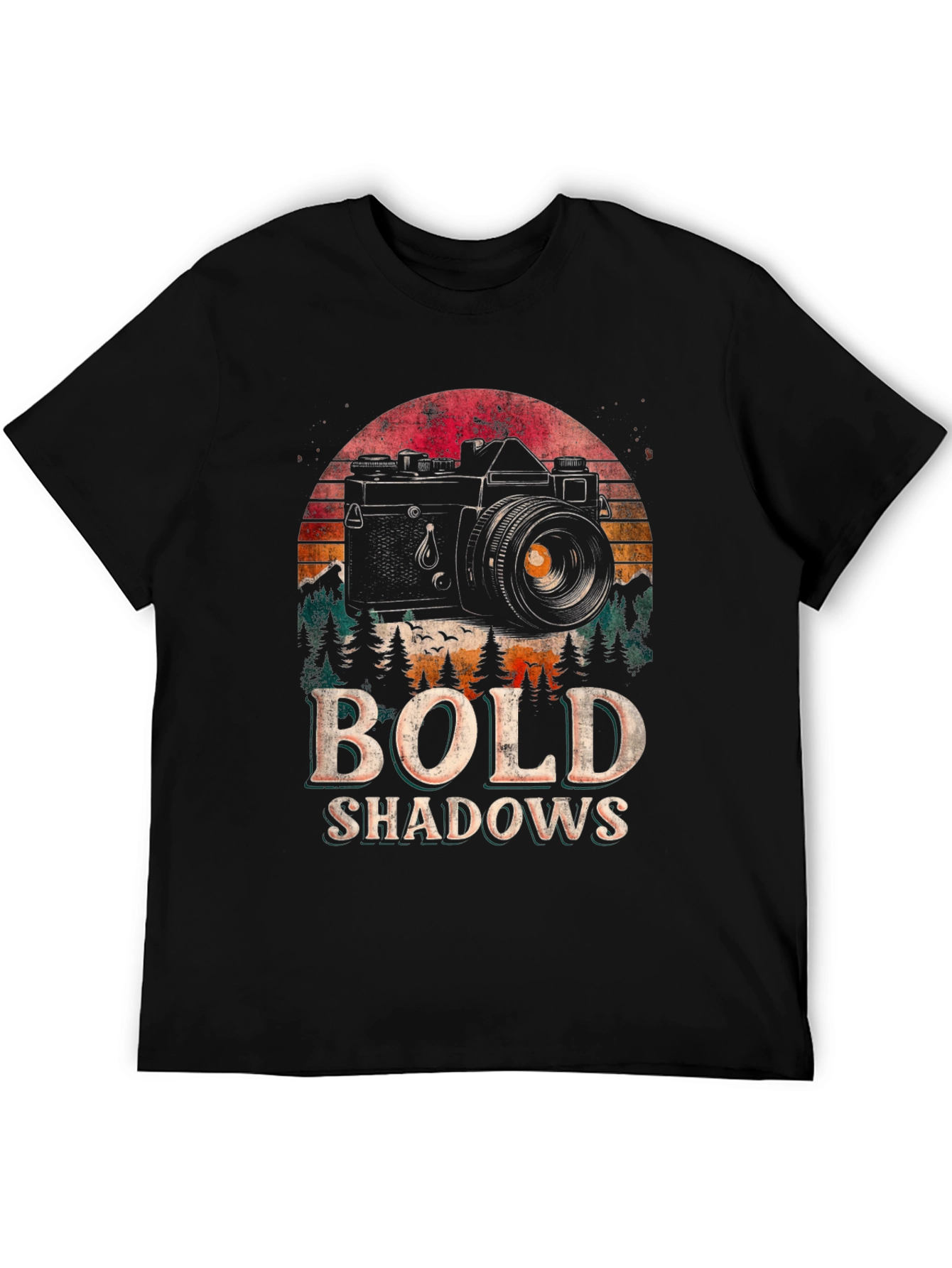 Bold Shadows Camera Graphic T-Shirt
