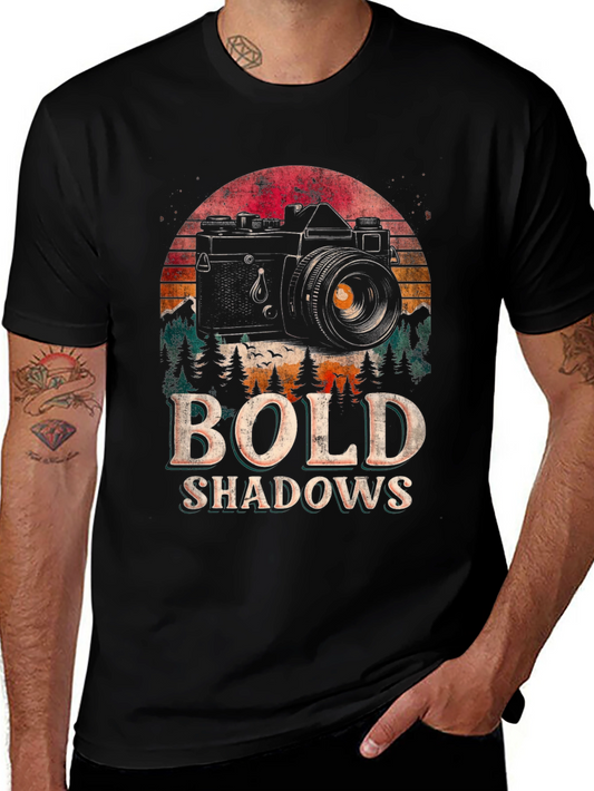 Bold Shadows Camera Graphic T-Shirt