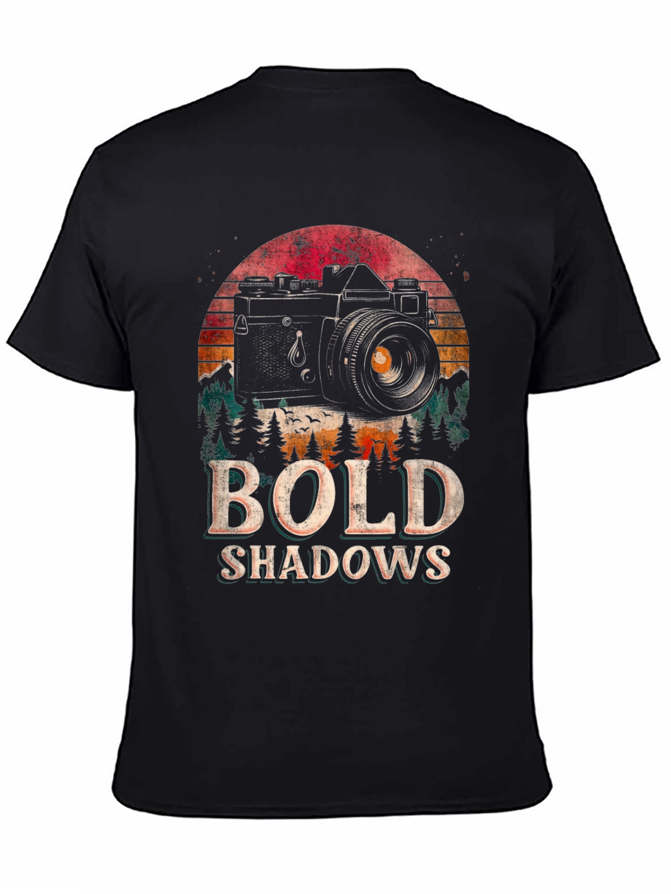 Bold Shadows Camera Graphic T-Shirt