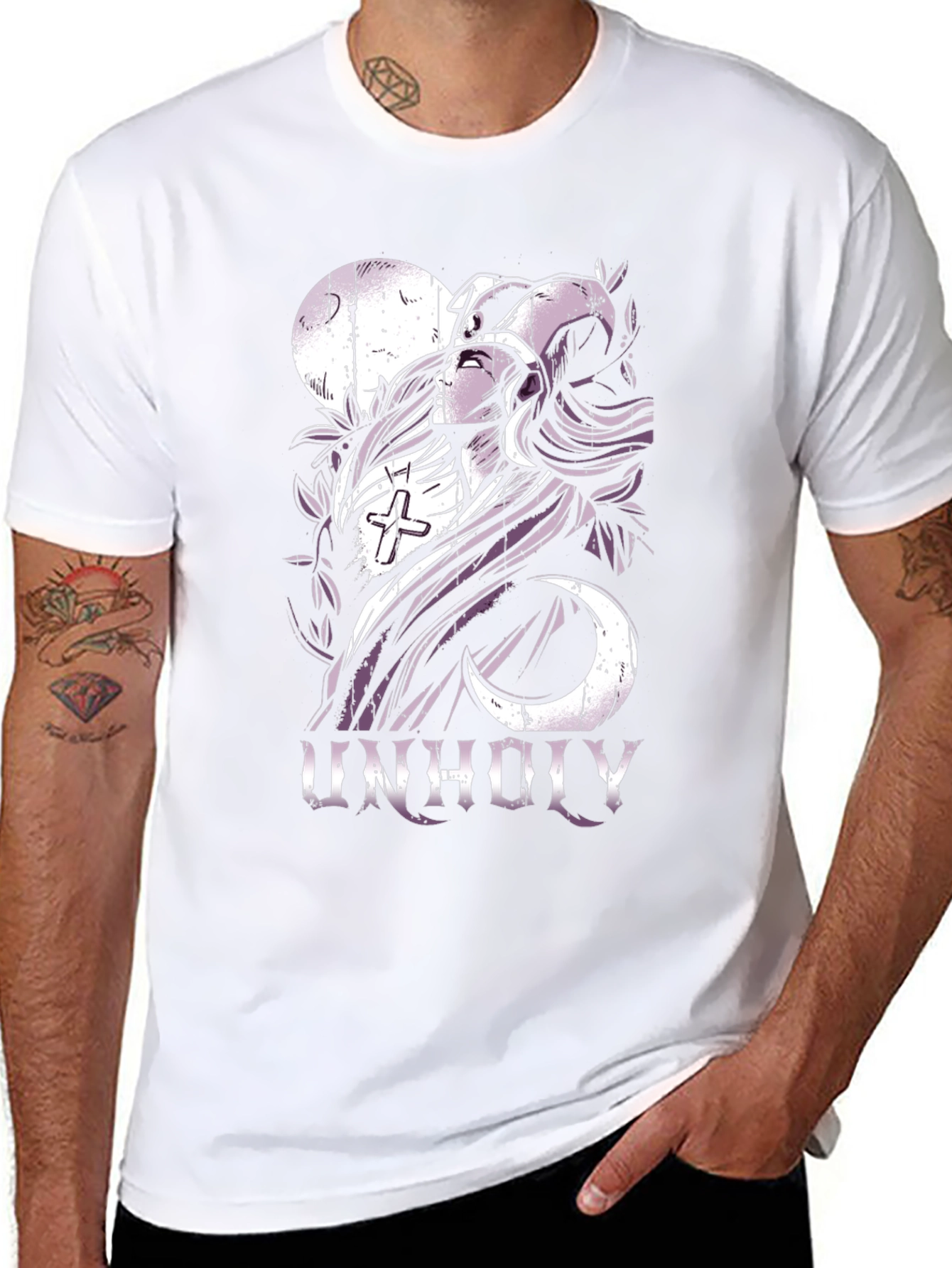 Unholy Graphic Print Black T-Shirt