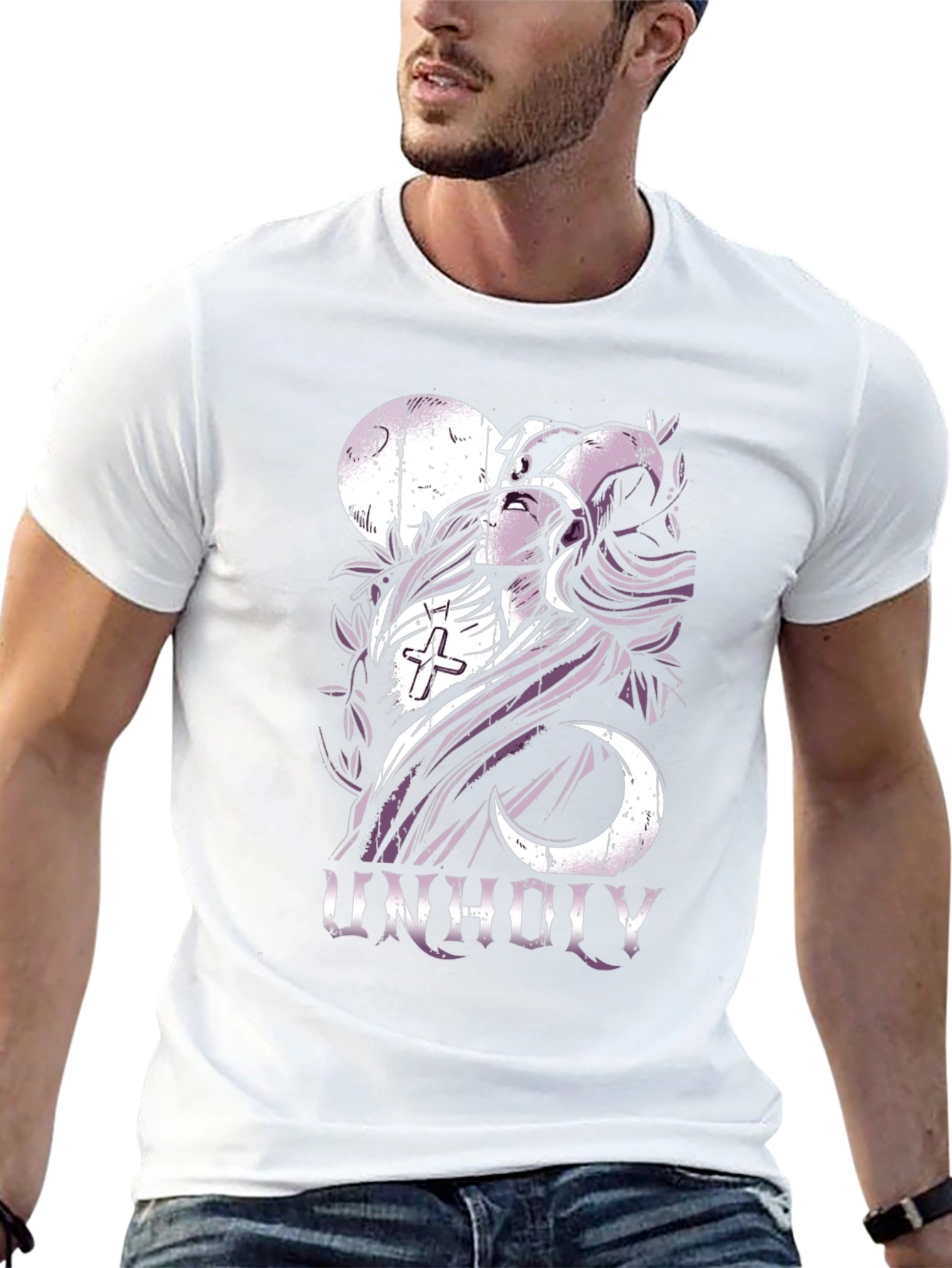 Unholy Graphic Print Black T-Shirt
