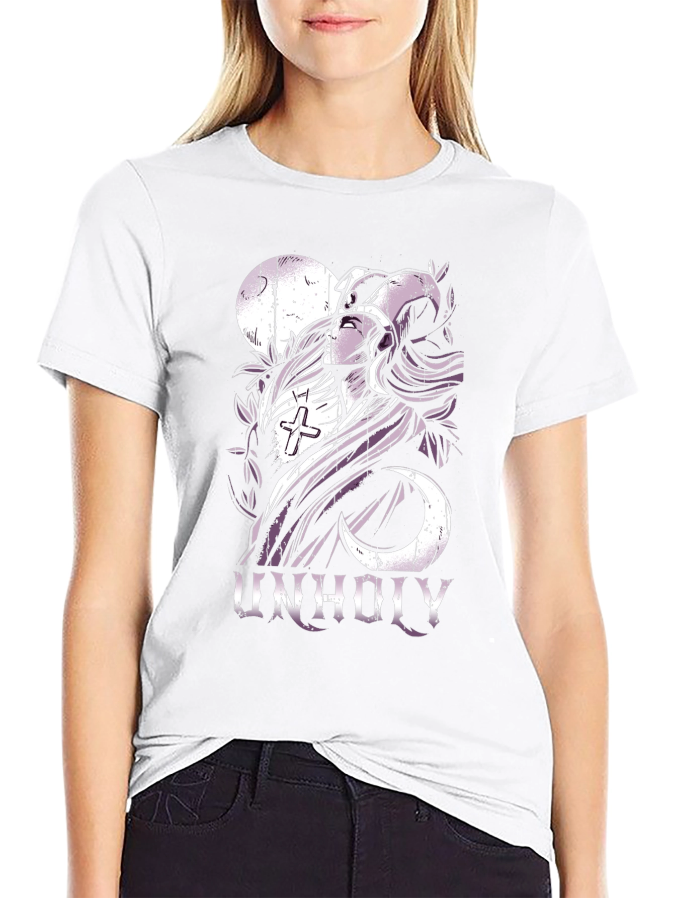 Unholy Graphic Print Black T-Shirt