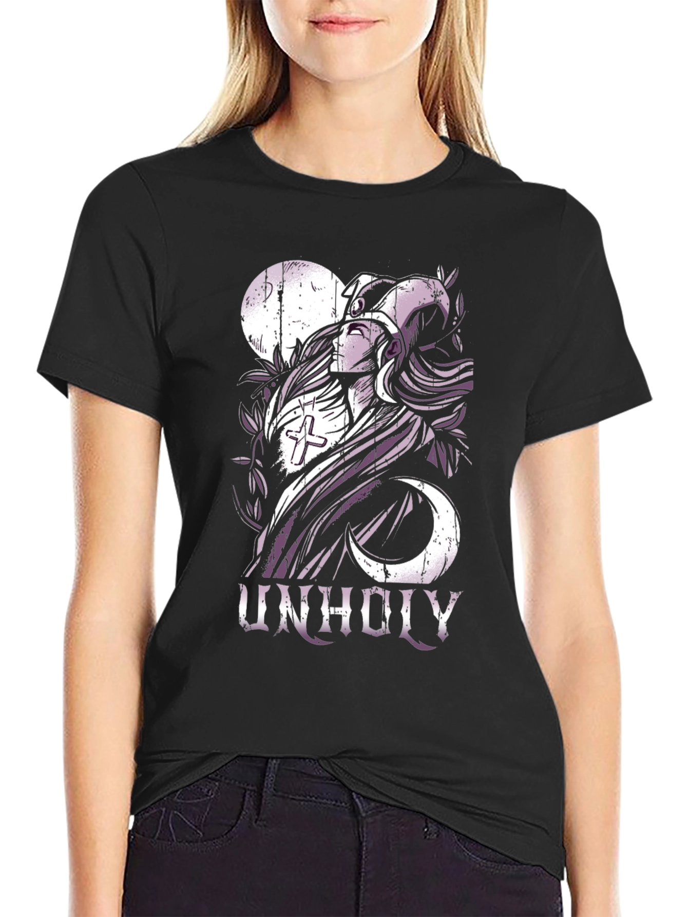 Unholy Graphic Print Black T-Shirt