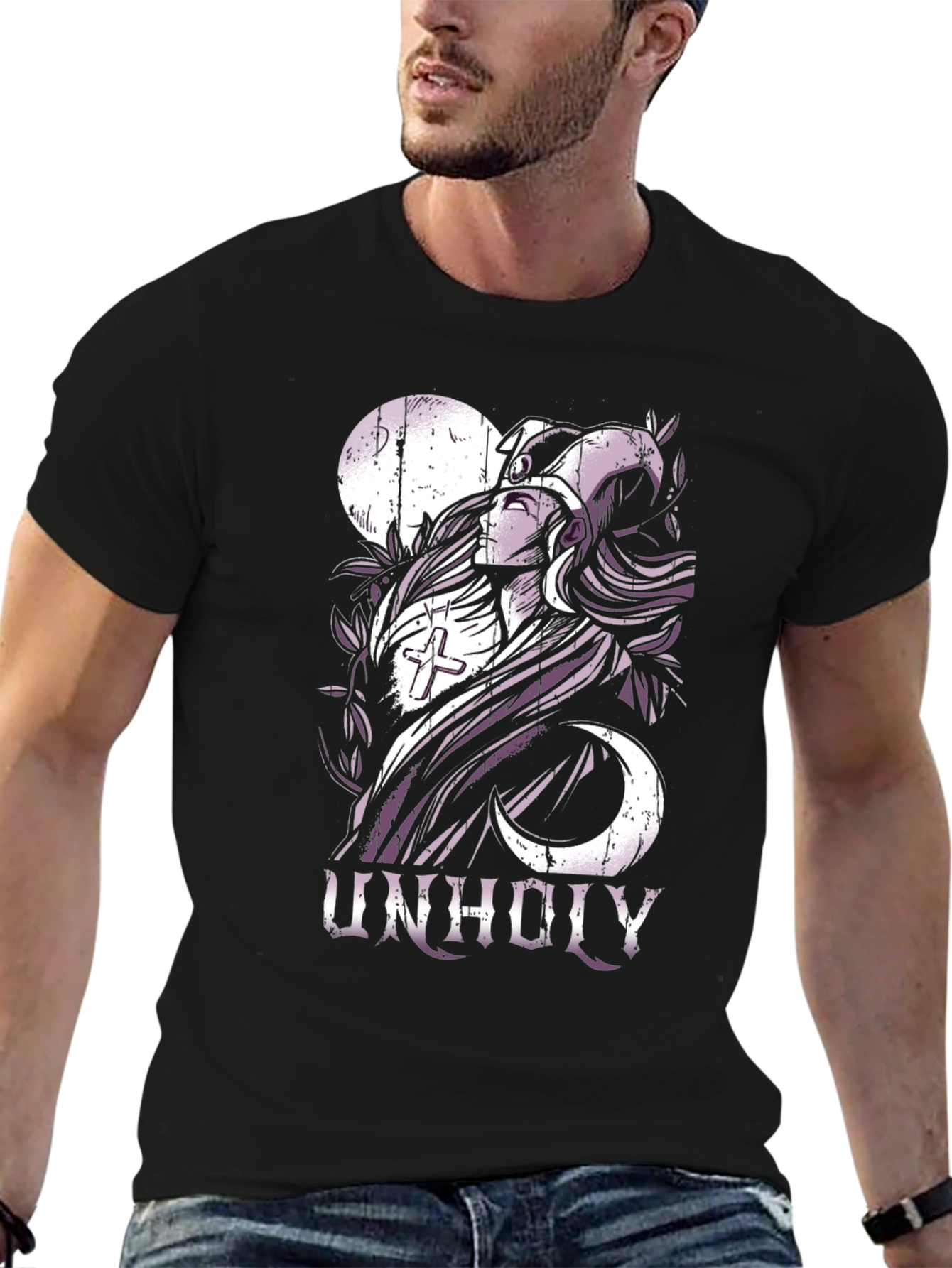 Unholy Graphic Print Black T-Shirt