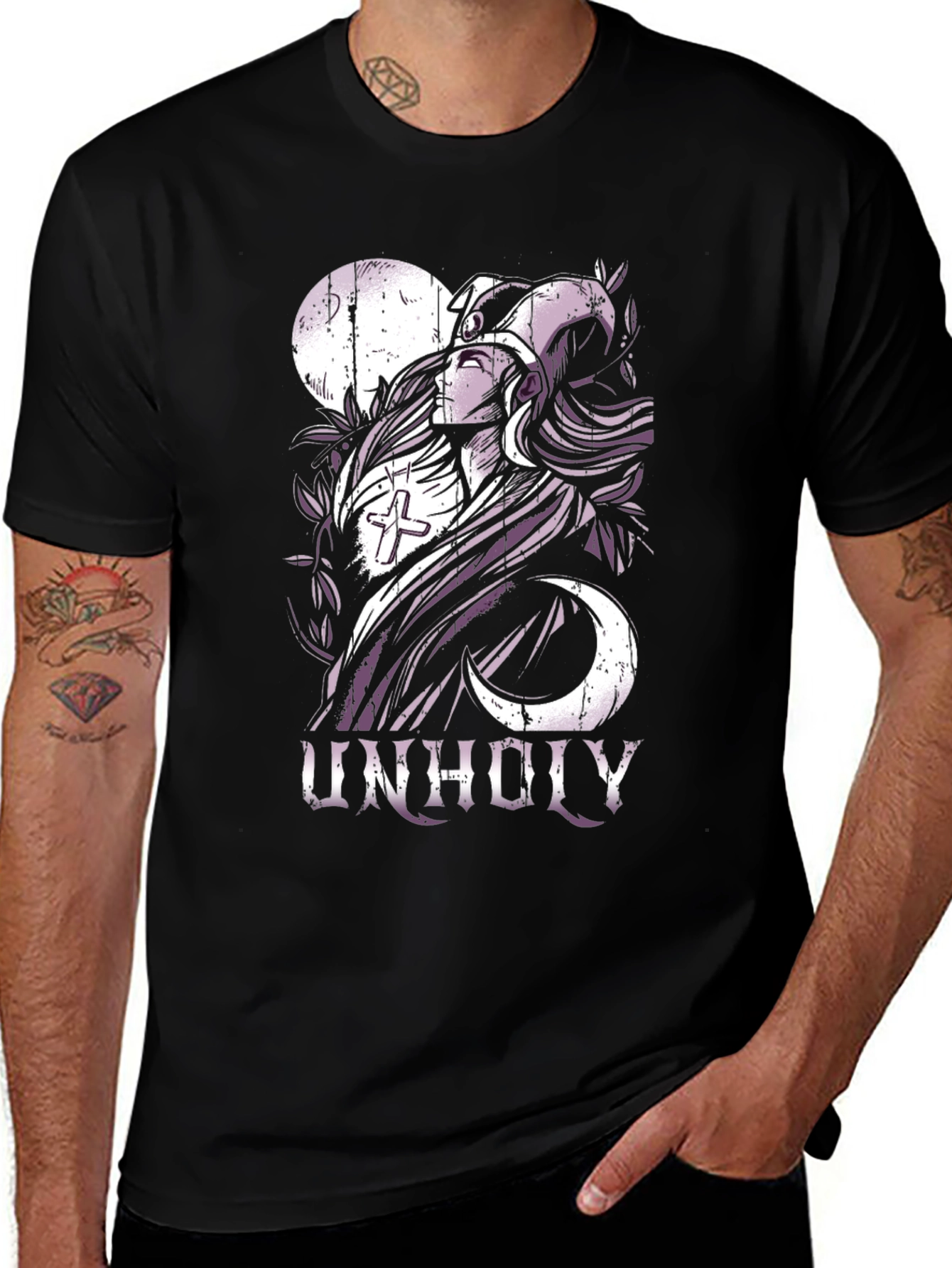 Unholy Graphic Print Black T-Shirt
