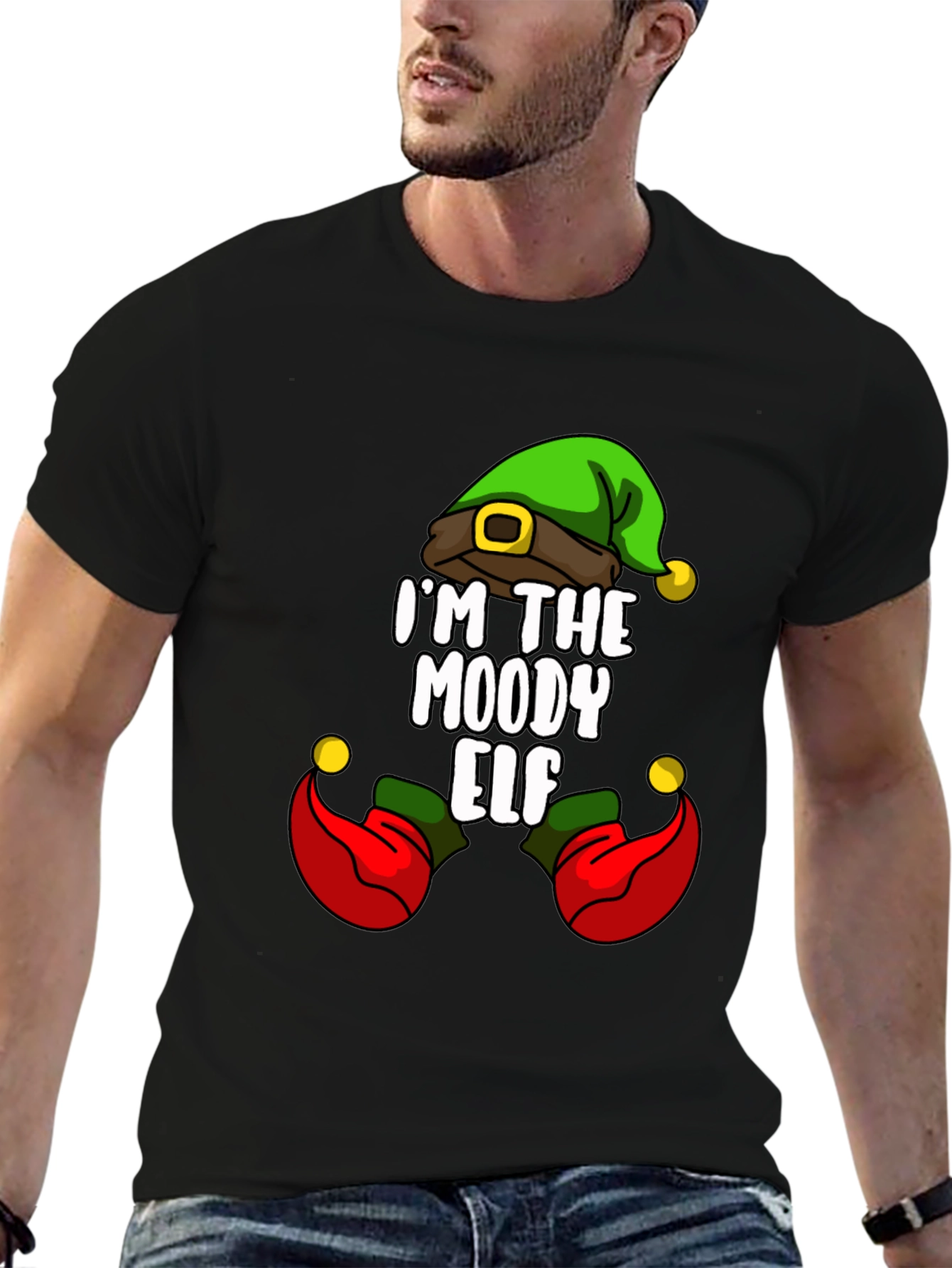 Moody Elf T-Shirt - Funny Christmas Tee
