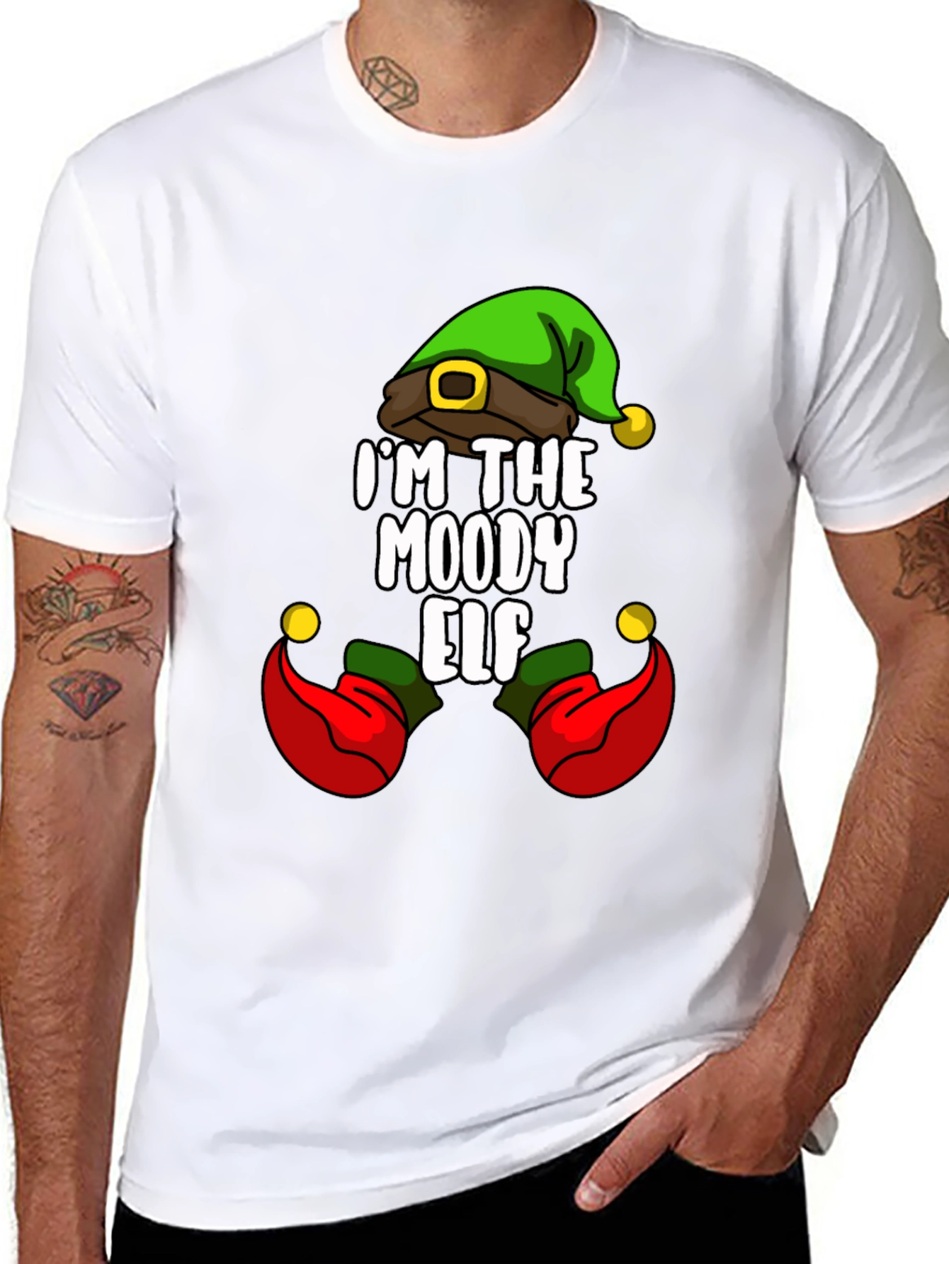 Moody Elf T-Shirt - Funny Christmas Tee