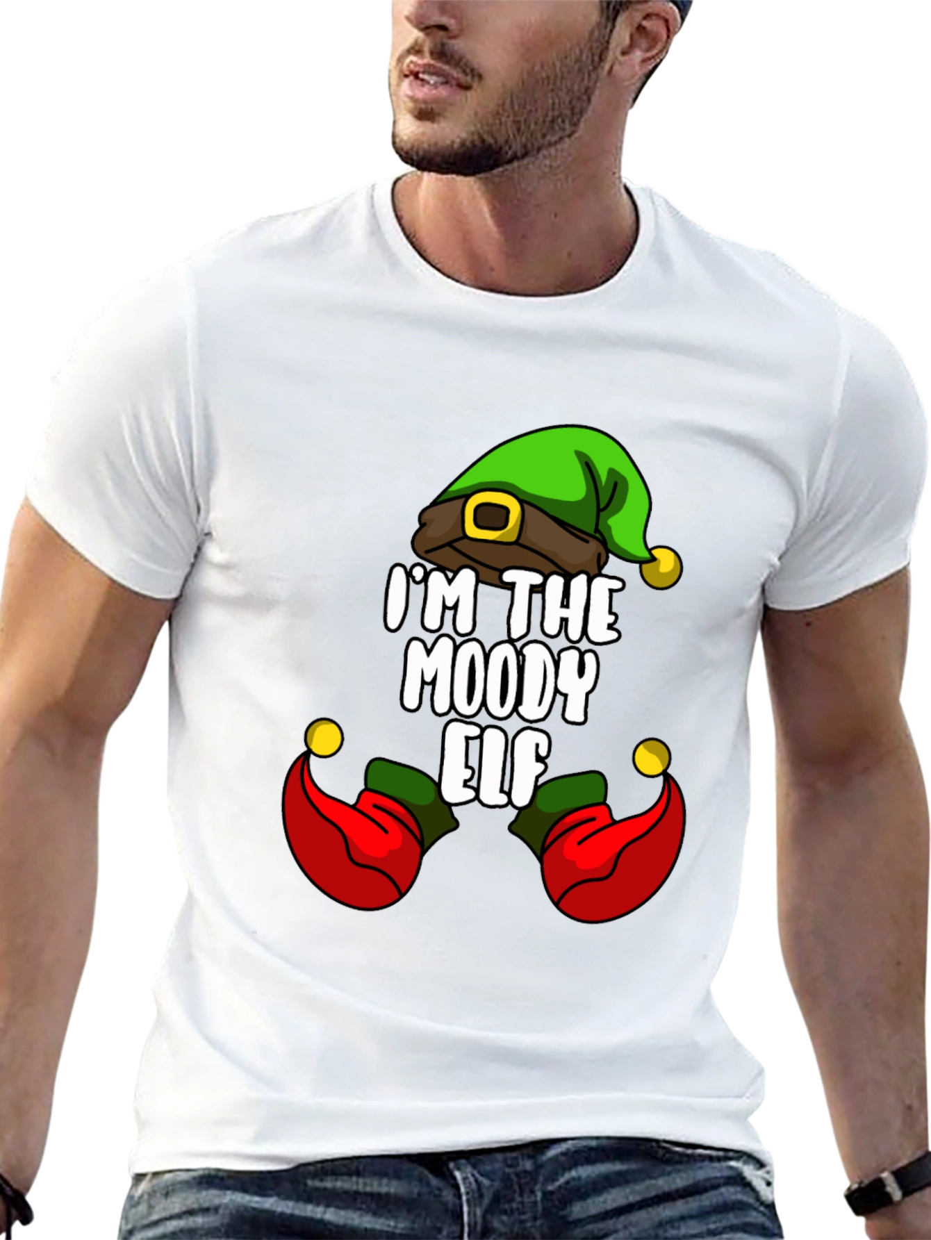 Moody Elf T-Shirt - Funny Christmas Tee
