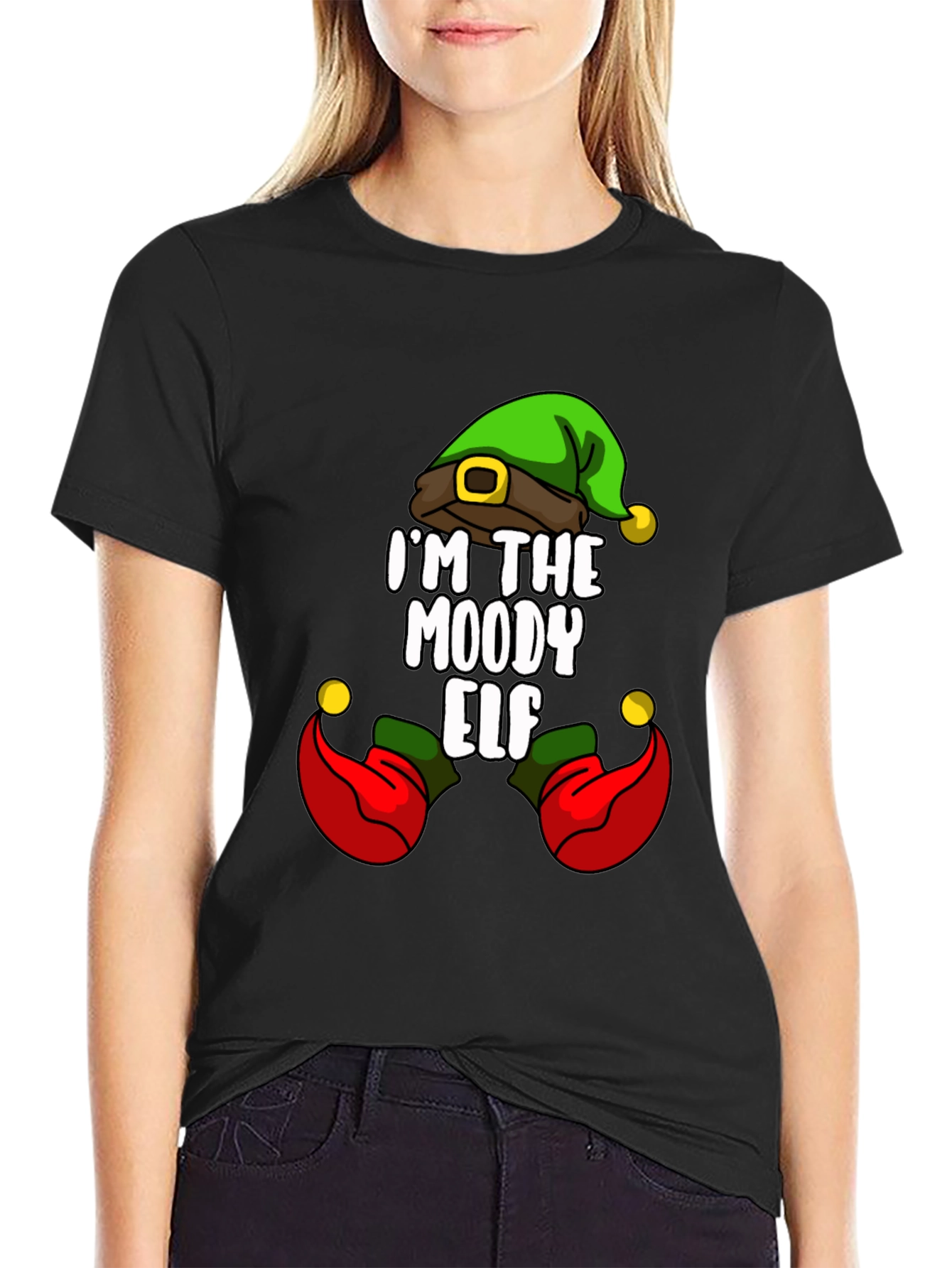 Moody Elf T-Shirt - Funny Christmas Tee
