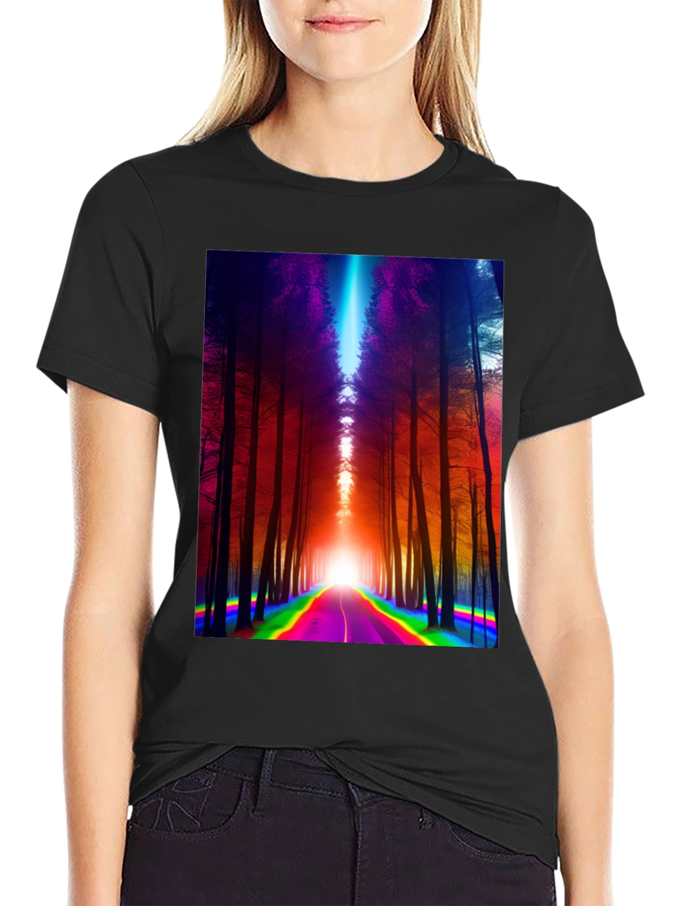 Rainbow Road Forest Graphic Tee