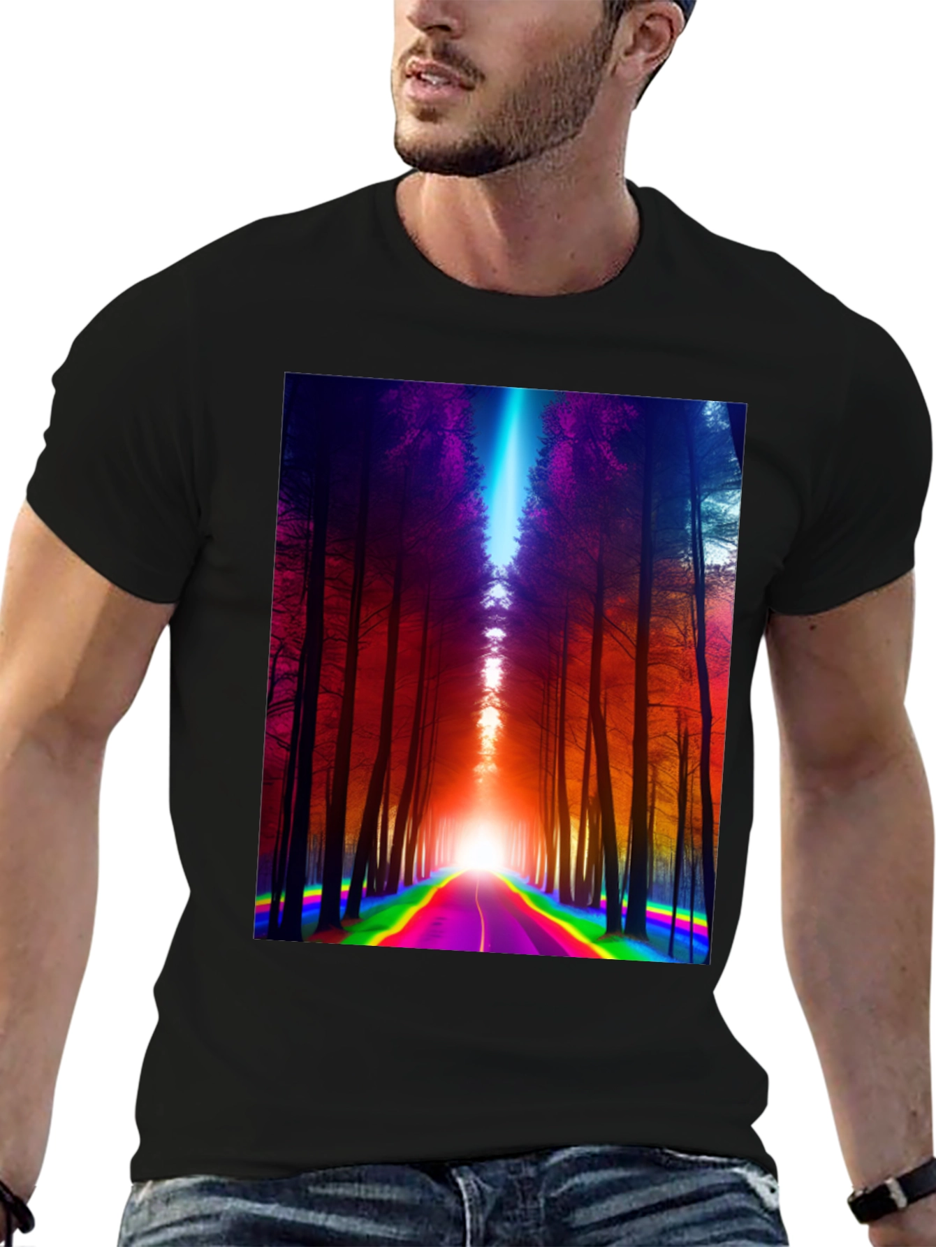 Rainbow Road Forest Graphic Tee