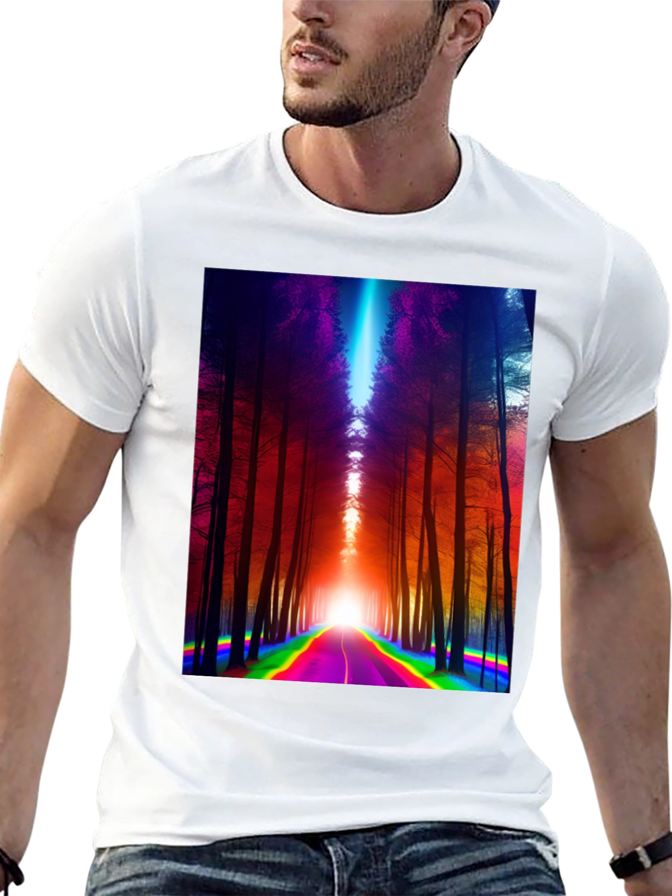 Rainbow Road Forest Graphic Tee