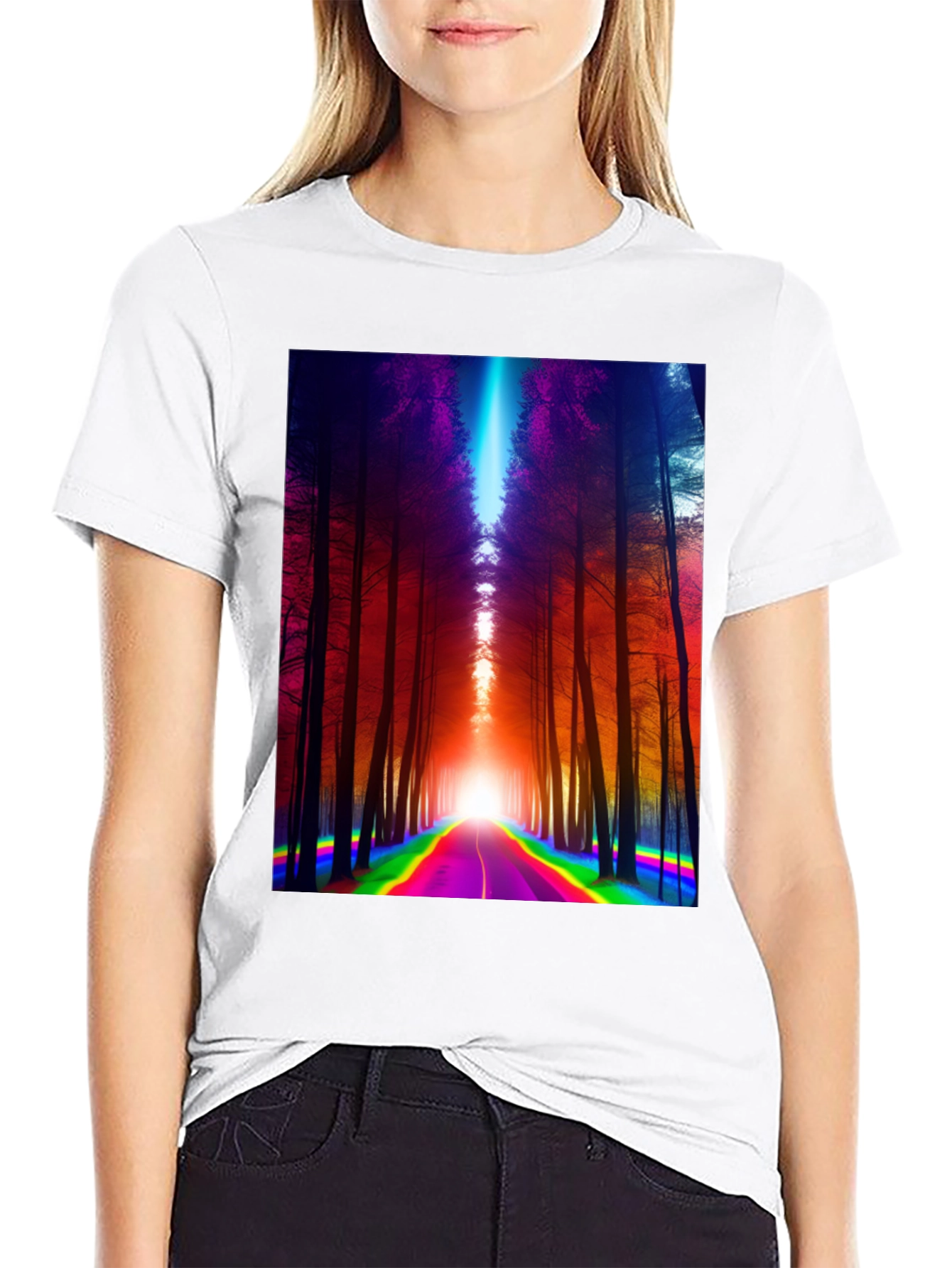 Rainbow Road Forest Graphic Tee