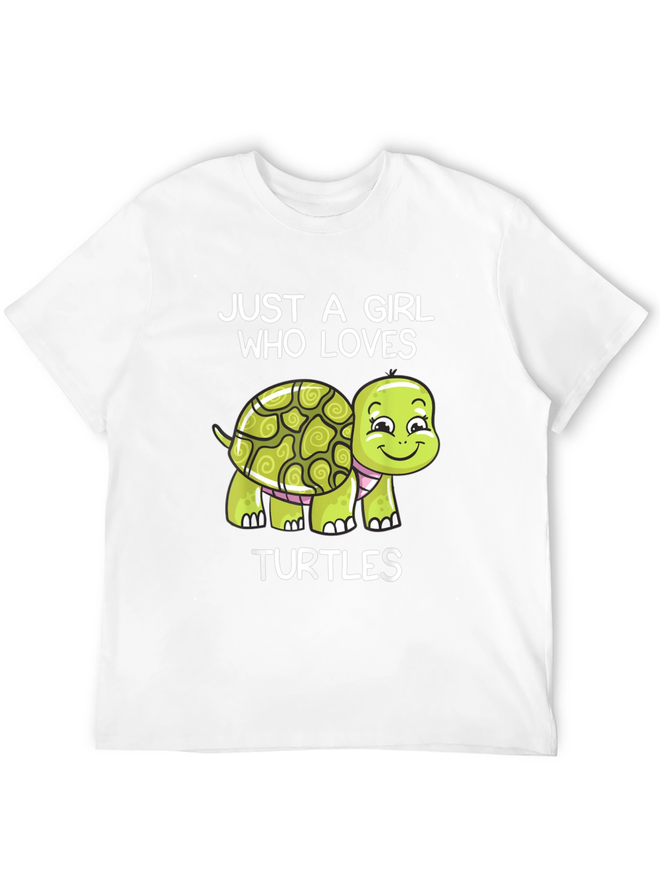 Girl Who Loves Turtles Black T-Shirt
