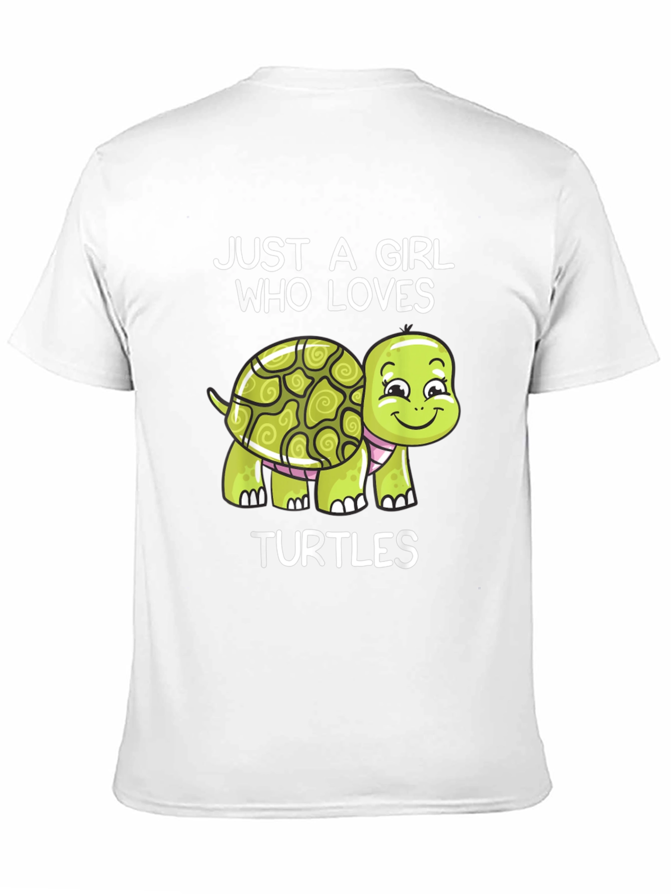 Girl Who Loves Turtles Black T-Shirt