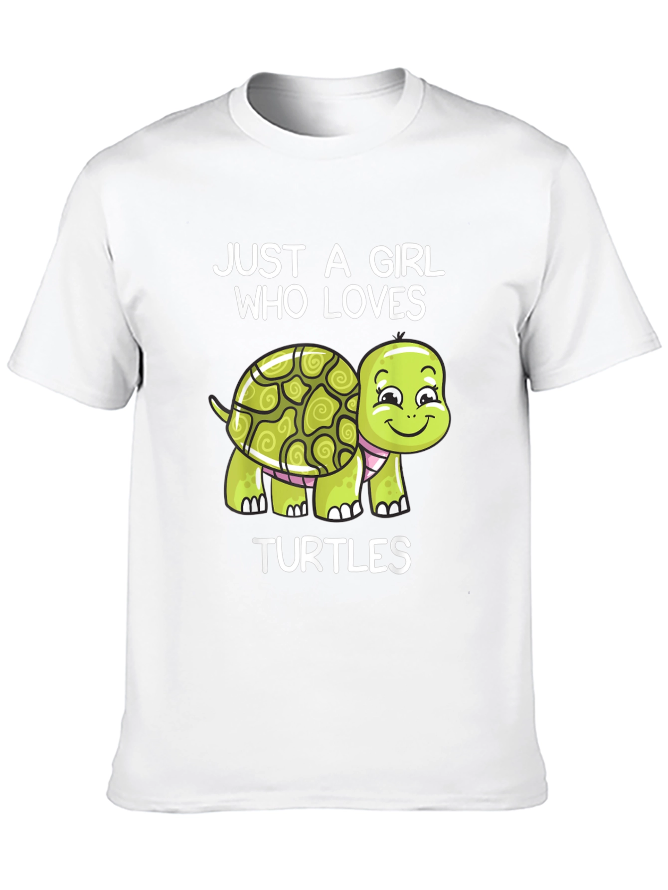 Girl Who Loves Turtles Black T-Shirt