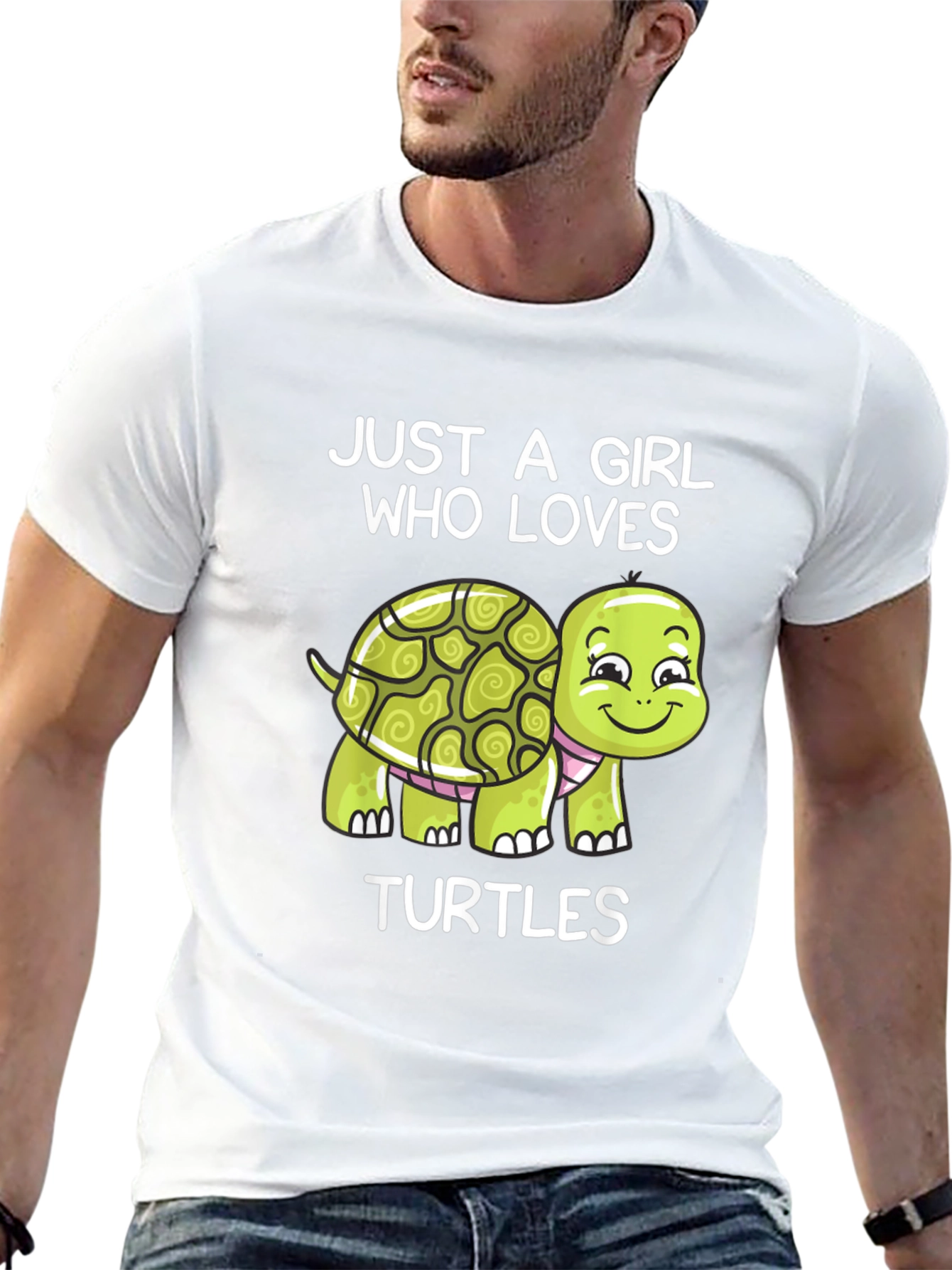 Girl Who Loves Turtles Black T-Shirt