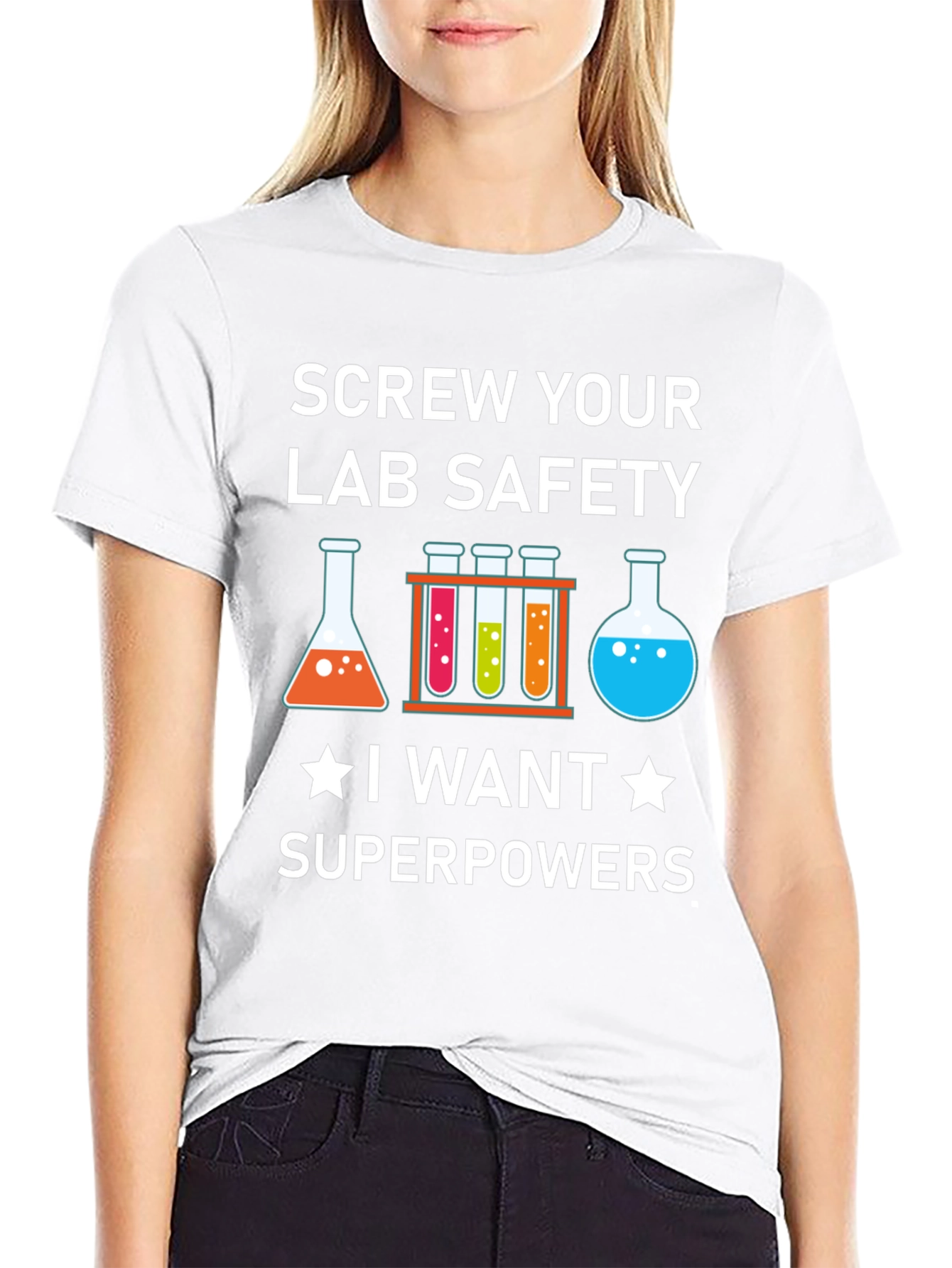 Screw Your Lab Safety T-Shirt: Superpowers Graphic Tee