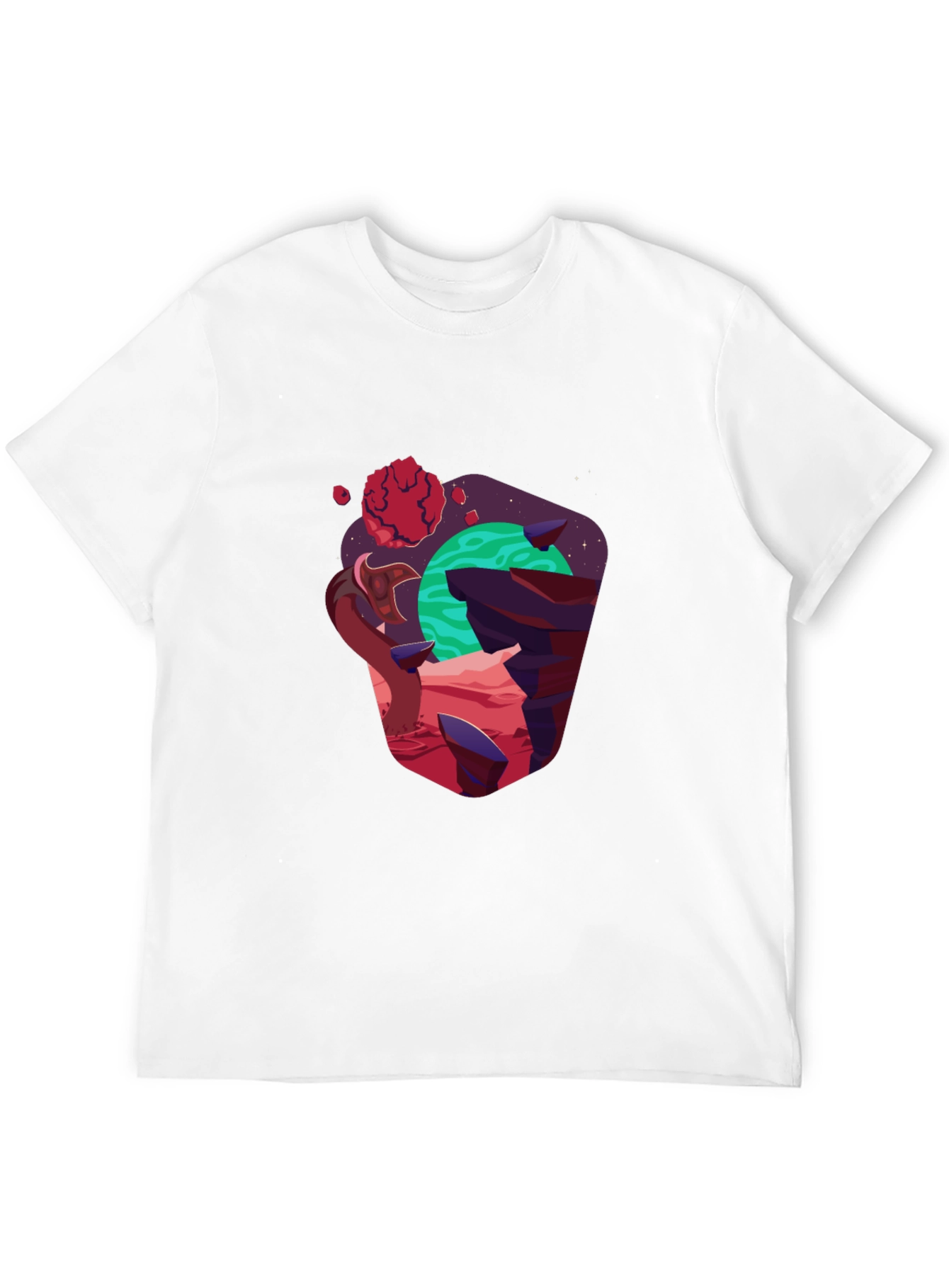 Cosmic Planet Graphic Black T-Shirt