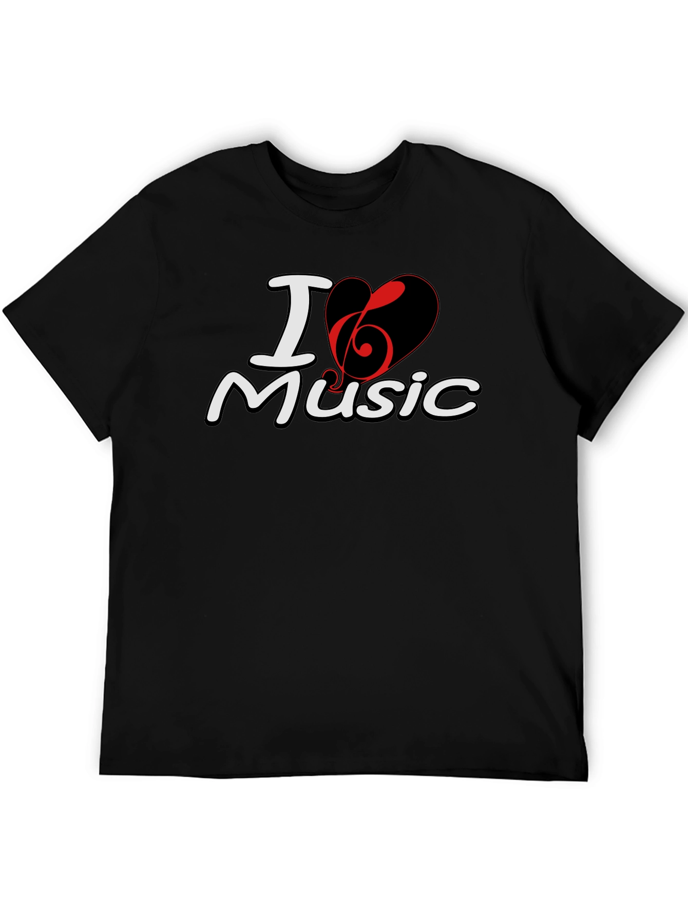 I Heart Music Black T-Shirt