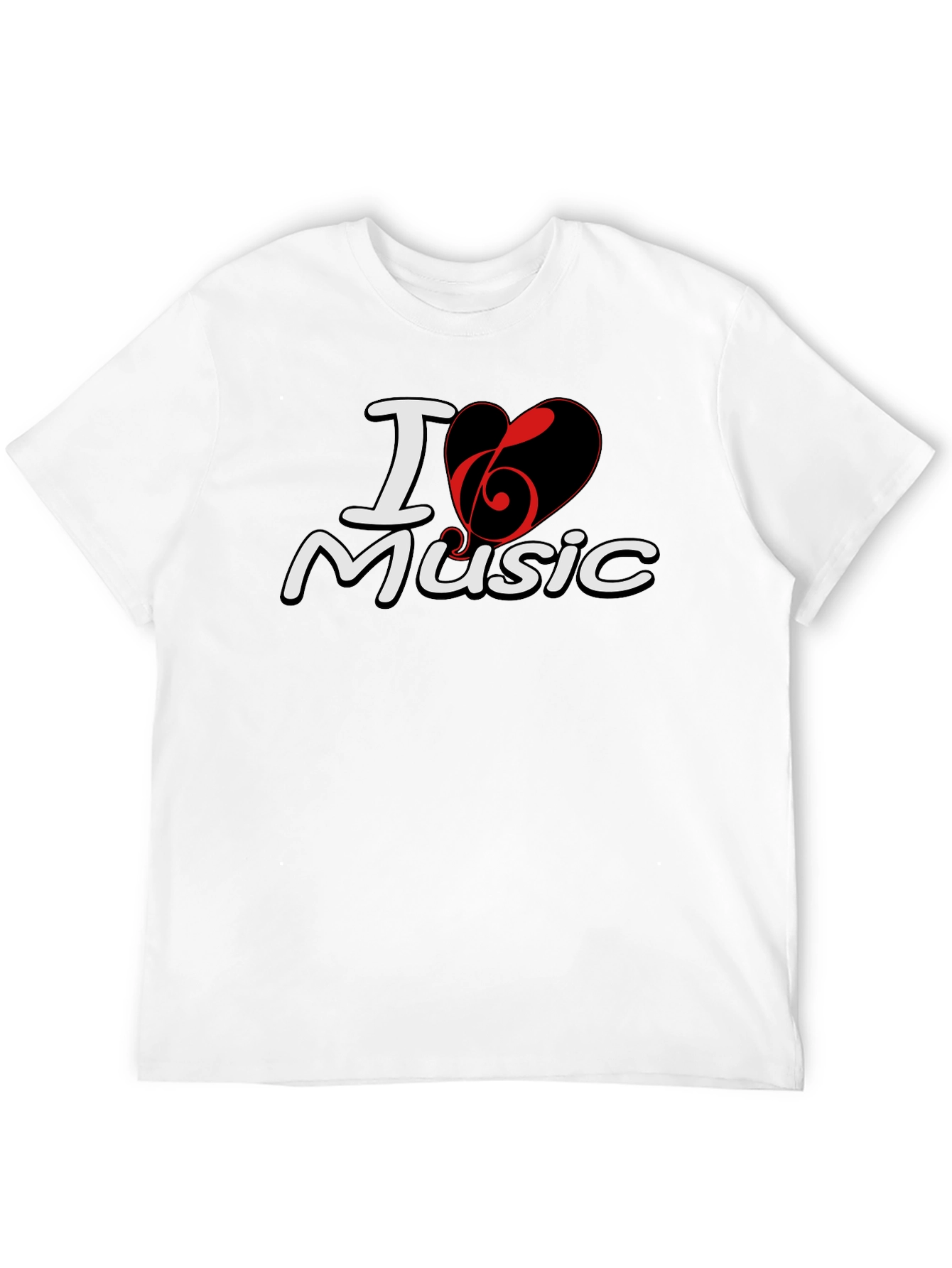 I Heart Music Black T-Shirt