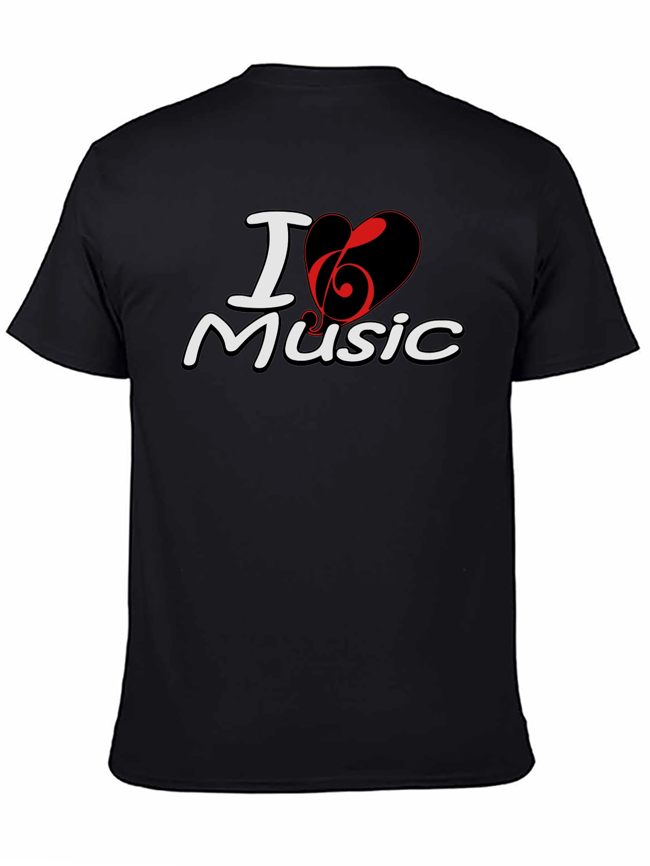 I Heart Music Black T-Shirt