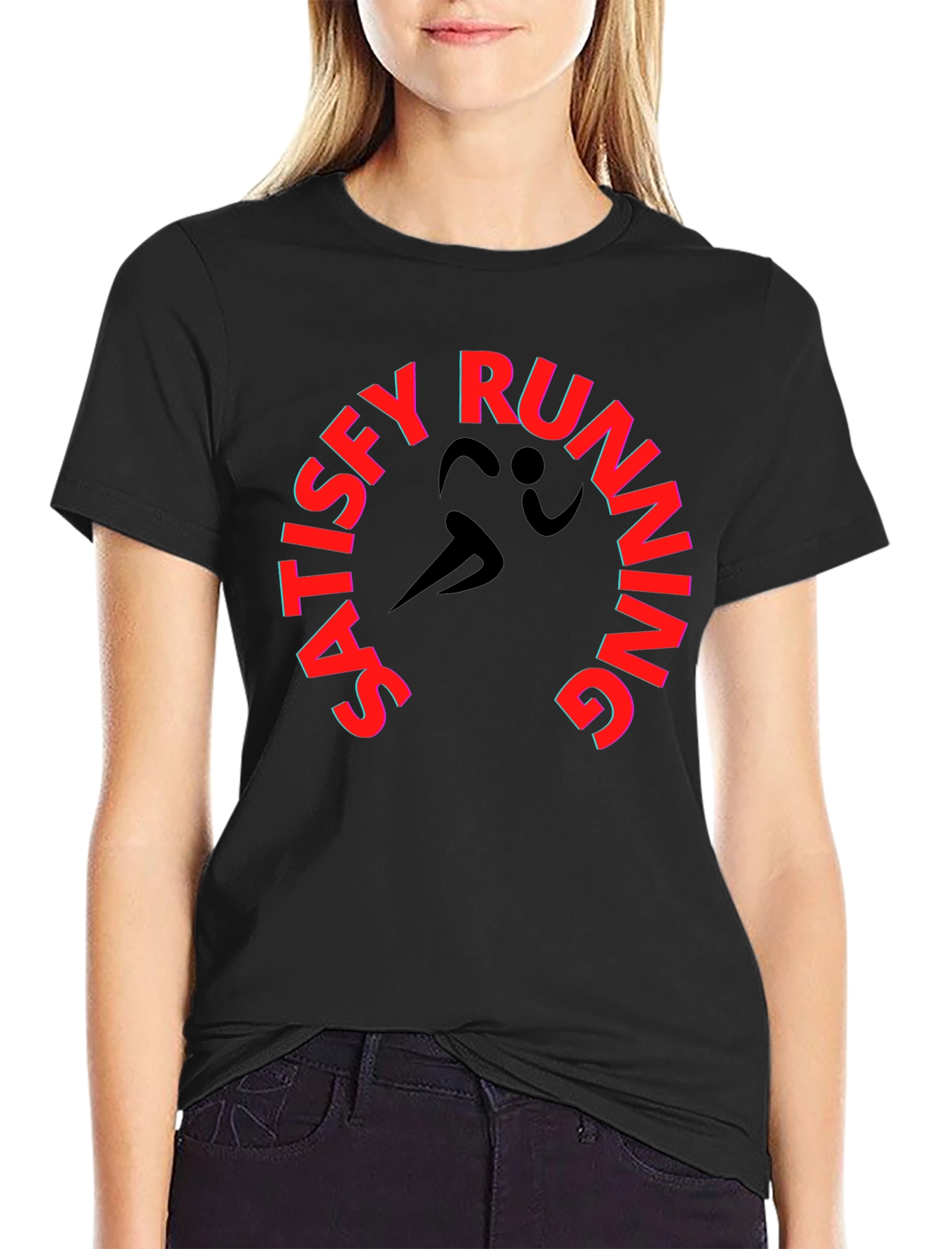 Satisfy Running Black Graphic Tee