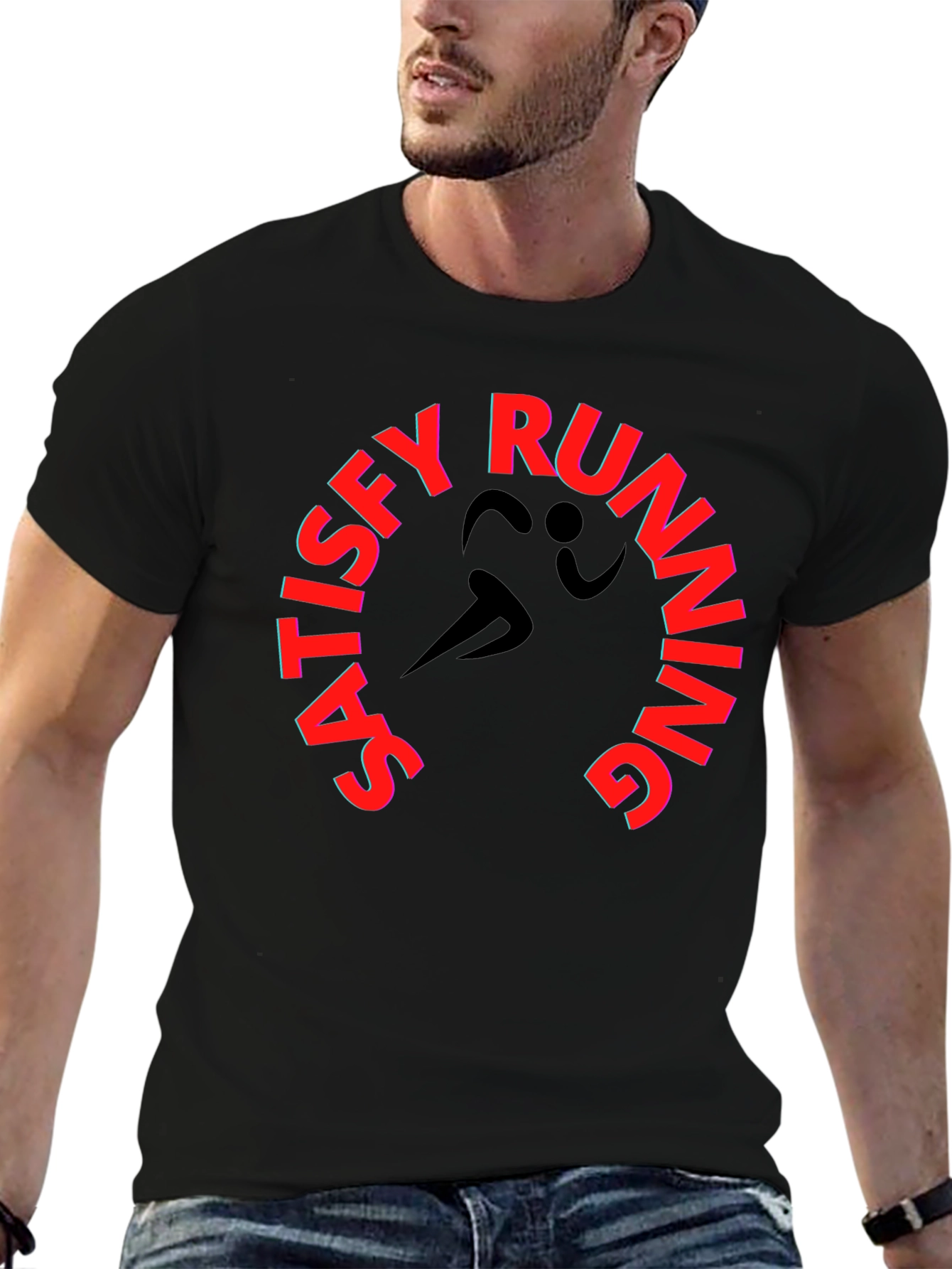 Satisfy Running Black Graphic Tee