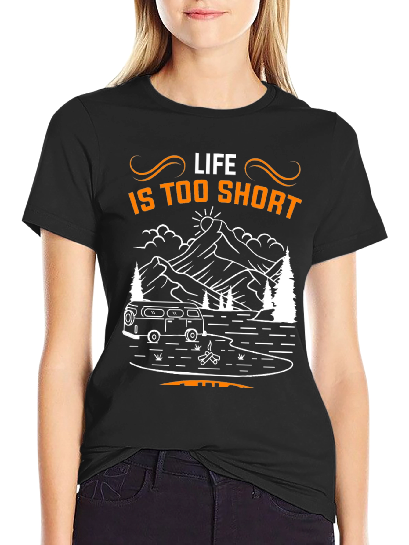 Life is Too Short Camping Graphic Tee