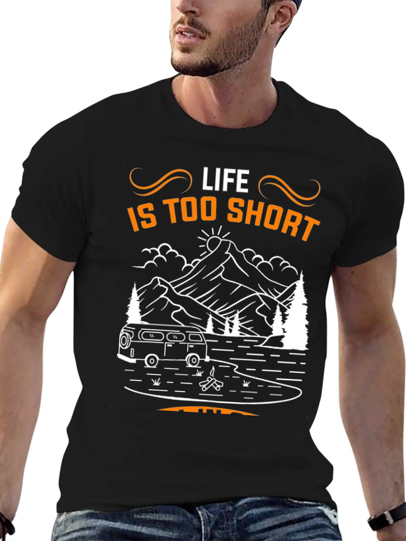 Life is Too Short Camping Graphic Tee