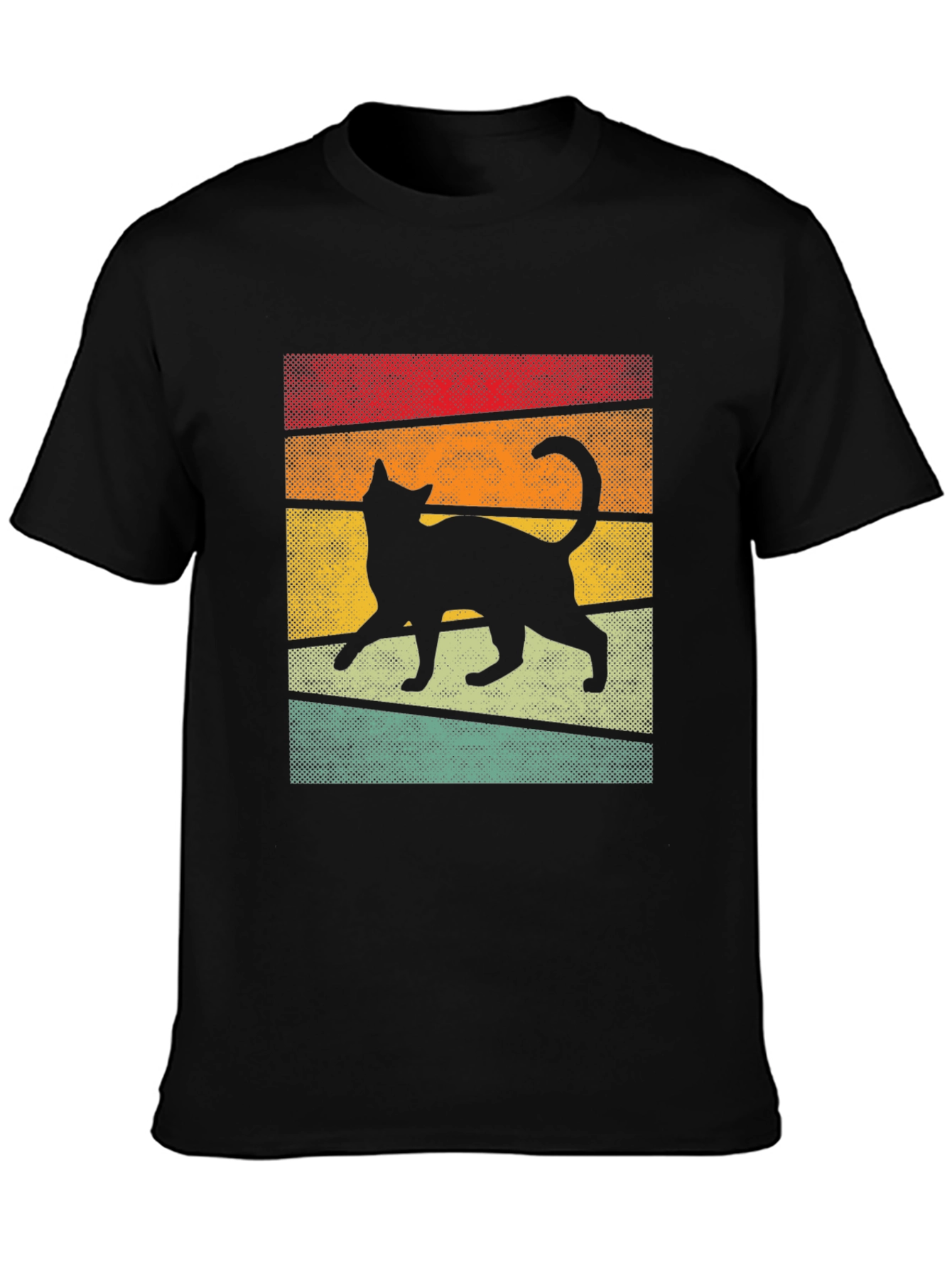 Retro Cat Silhouette T-Shirt