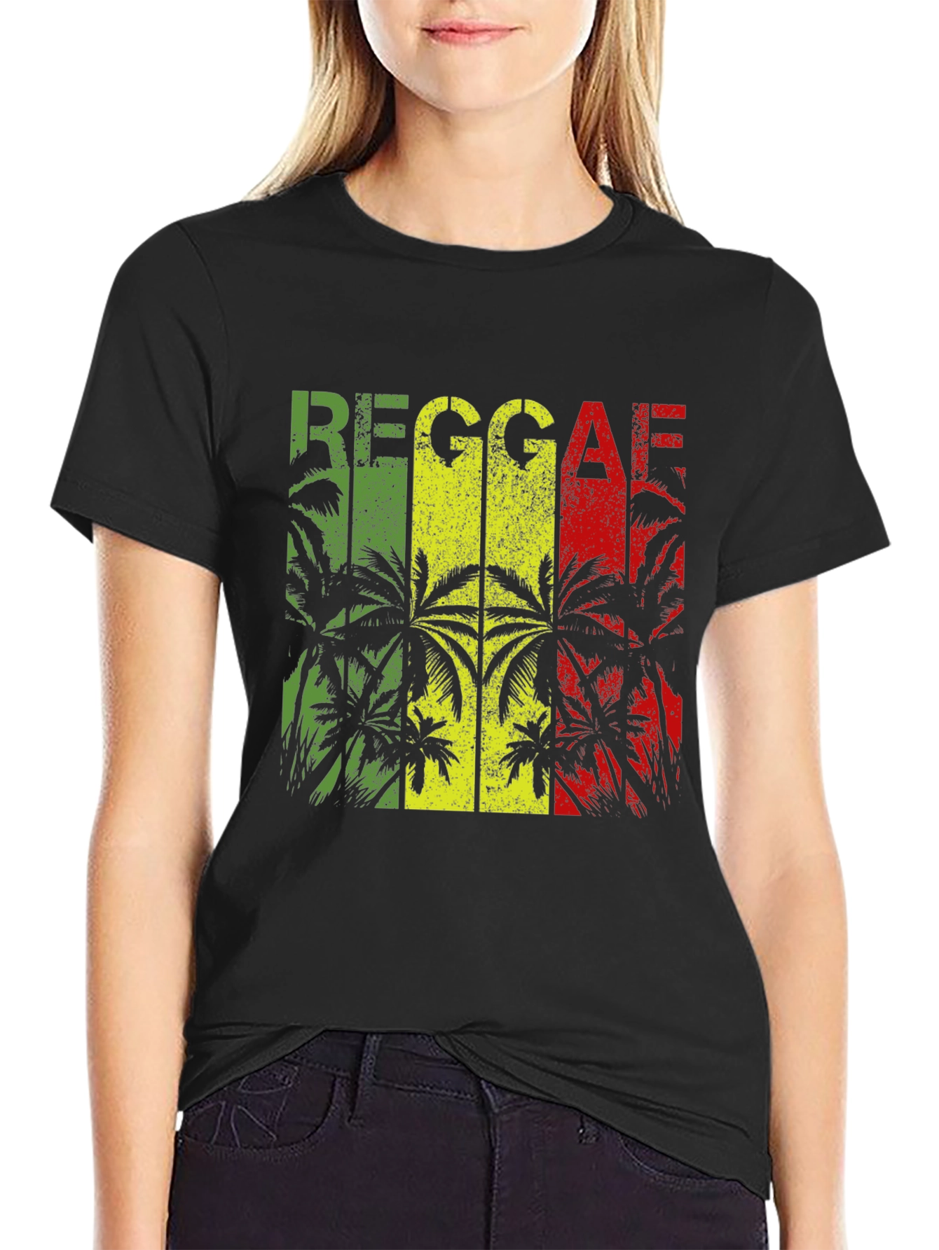 Reggae Palms T-Shirt: Rasta Vibe
