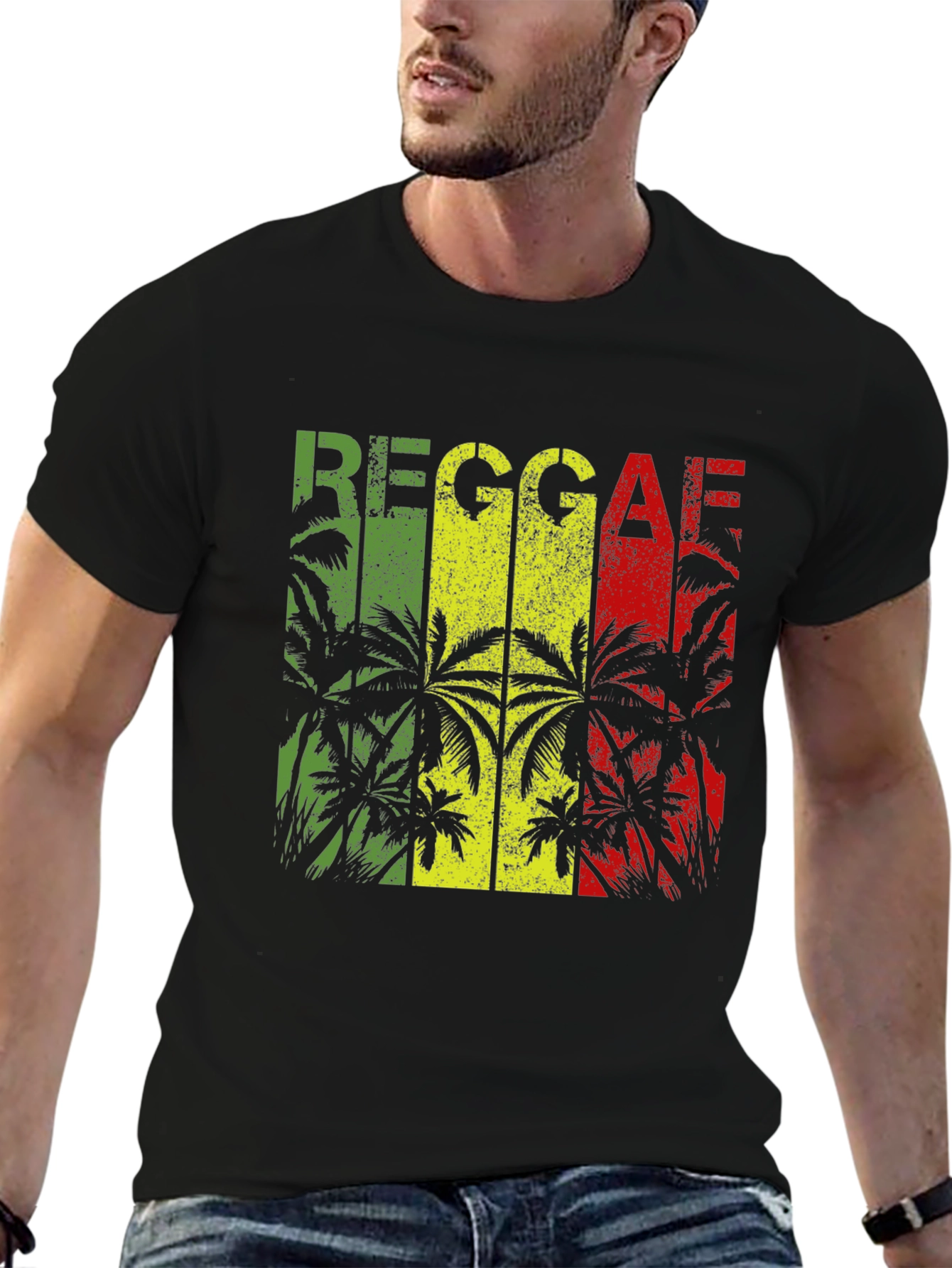 Reggae Palms T-Shirt: Rasta Vibe