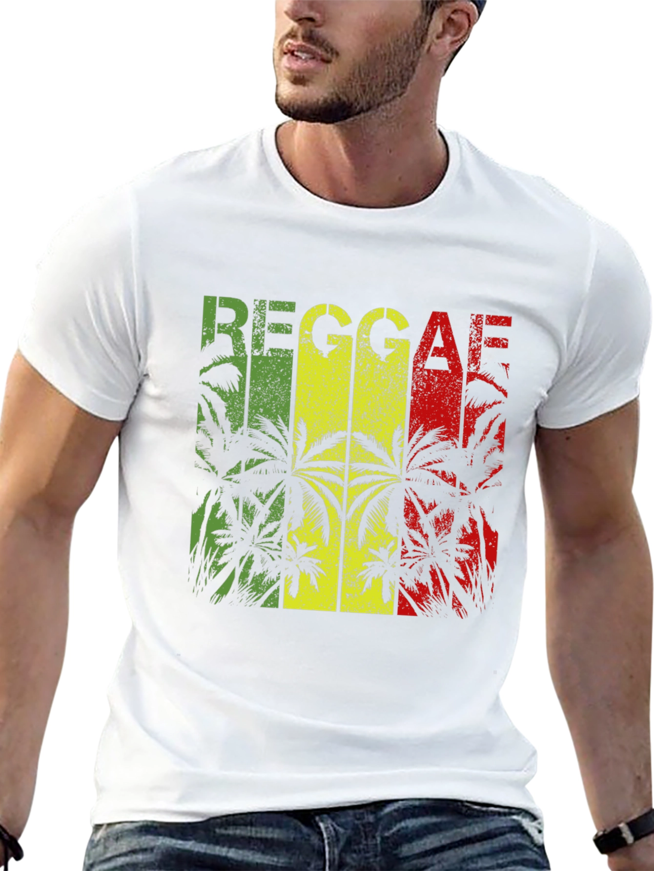 Reggae Palms T-Shirt: Rasta Vibe