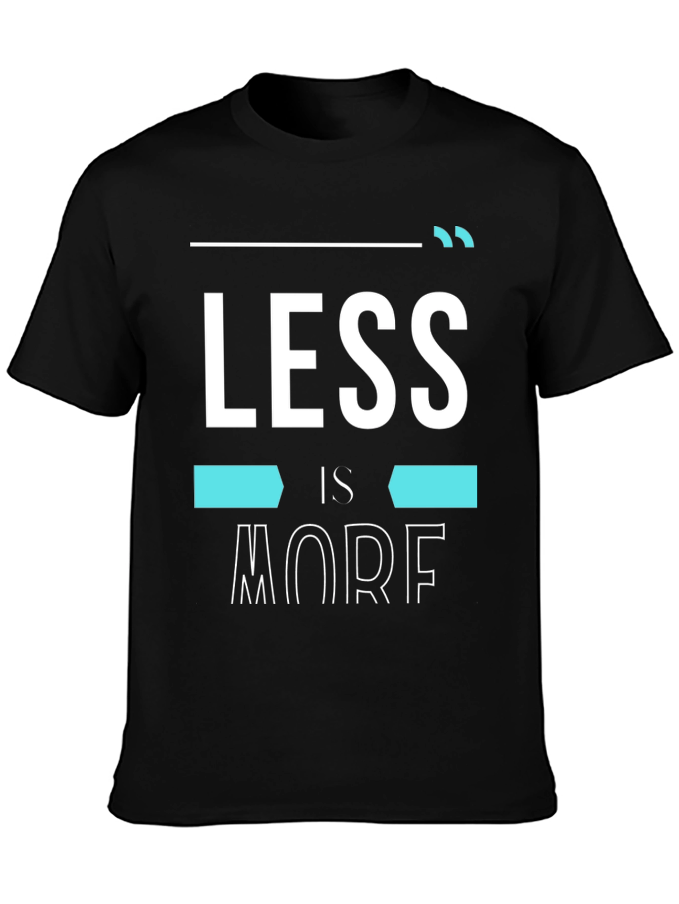 Less is More Graphic Black T-Shirt