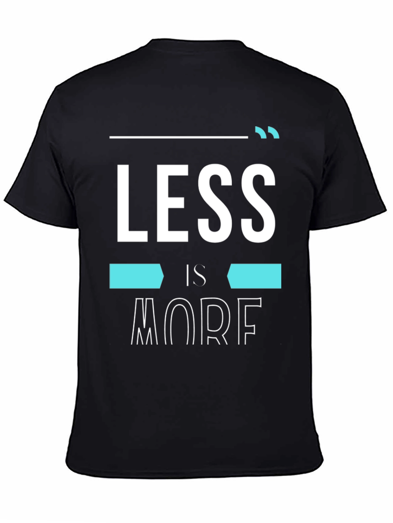 Less is More Graphic Black T-Shirt