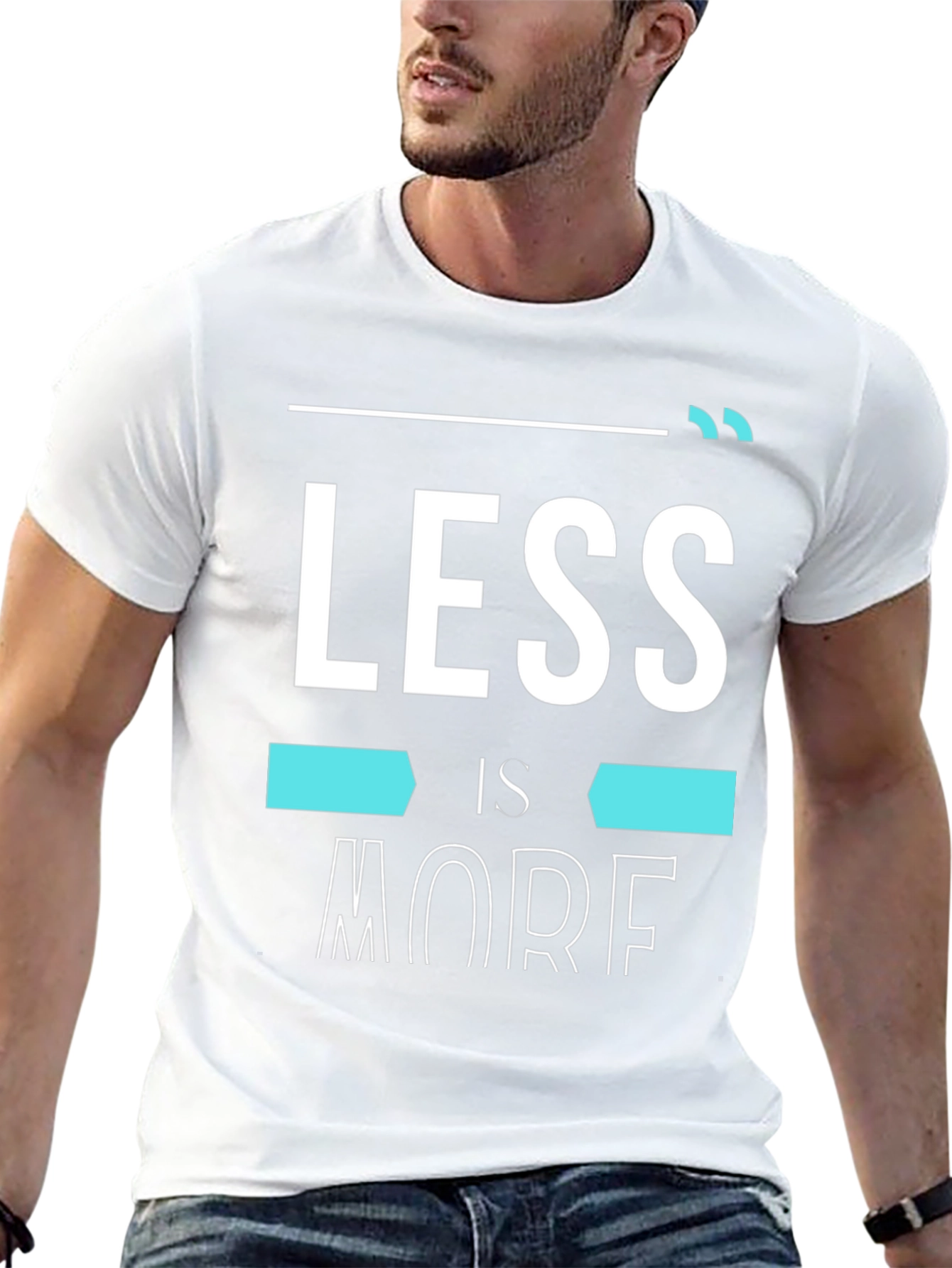 Less is More Graphic Black T-Shirt