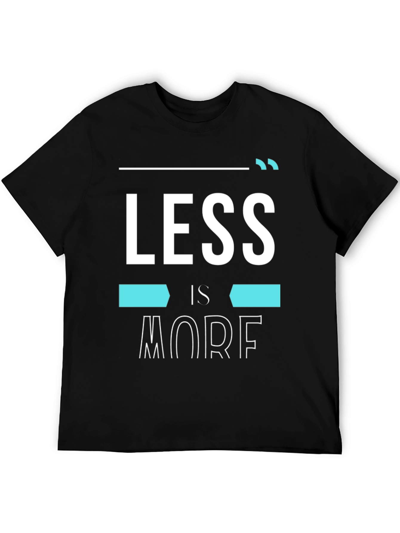 Less is More Graphic Black T-Shirt