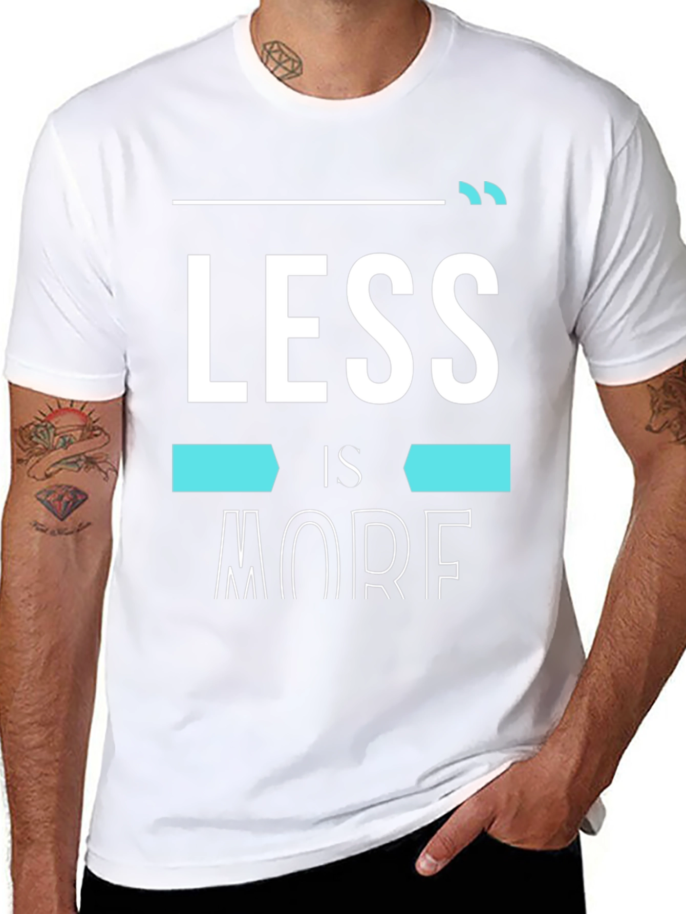 Less is More Graphic Black T-Shirt